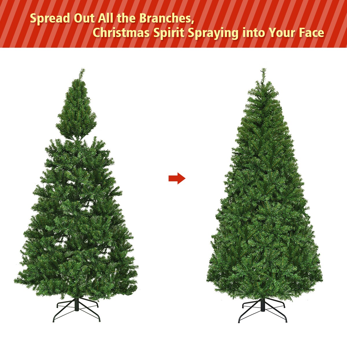 Costway CM20680 Artificial-Christmas-Trees - View #4