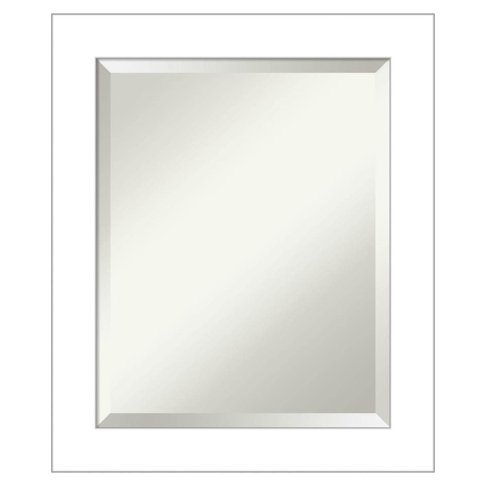 Amanti Art DSW4960742 Wedge 20.25-Inches x 24.25-Inches Framed Rectangle Bathroom Vanity Mirror ( Satin White )