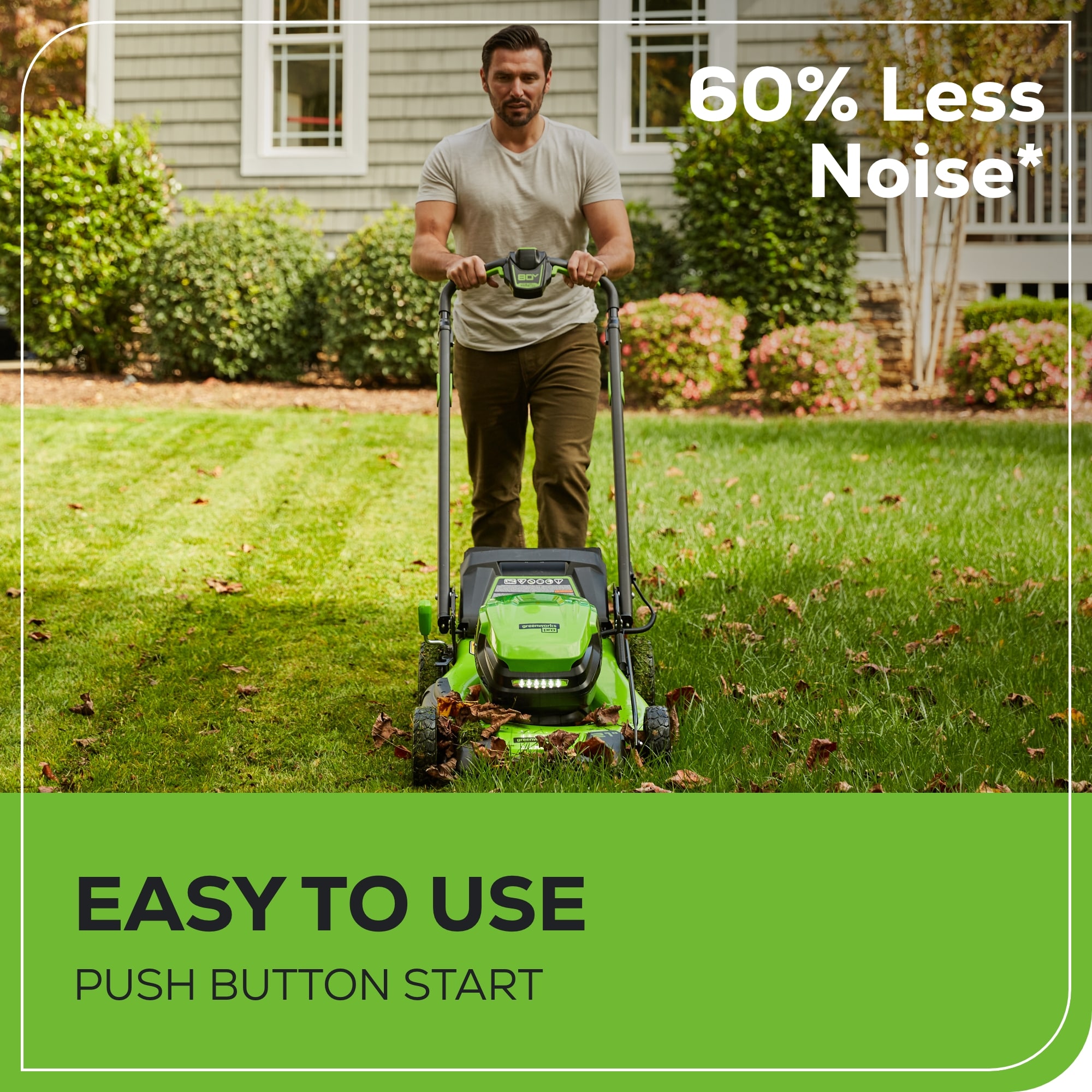 Greenworks MO80L412 Cordless-Elec-Push-Mowers - View #5