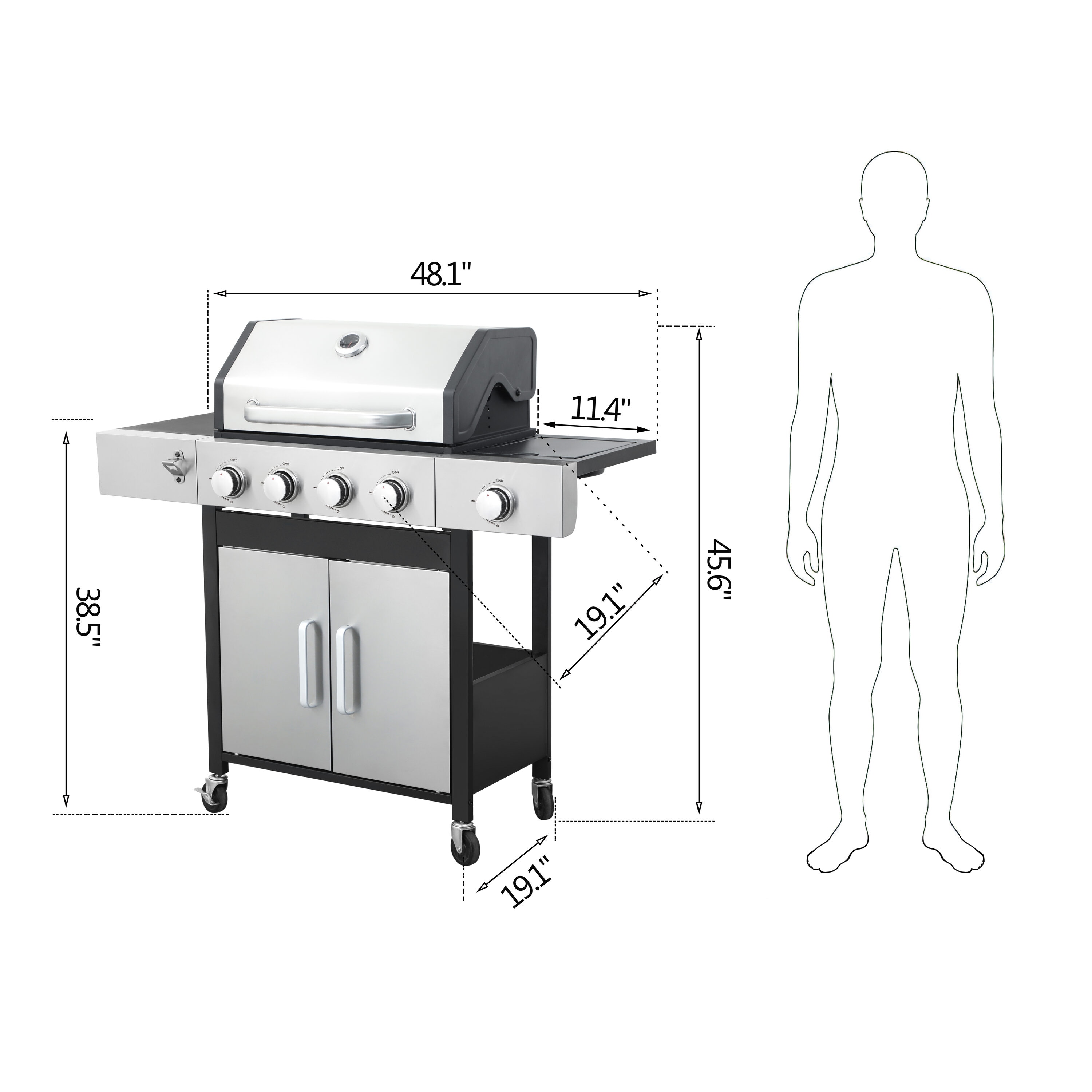 Mondawe MO-RRK76BK Gas-Grill - View #6