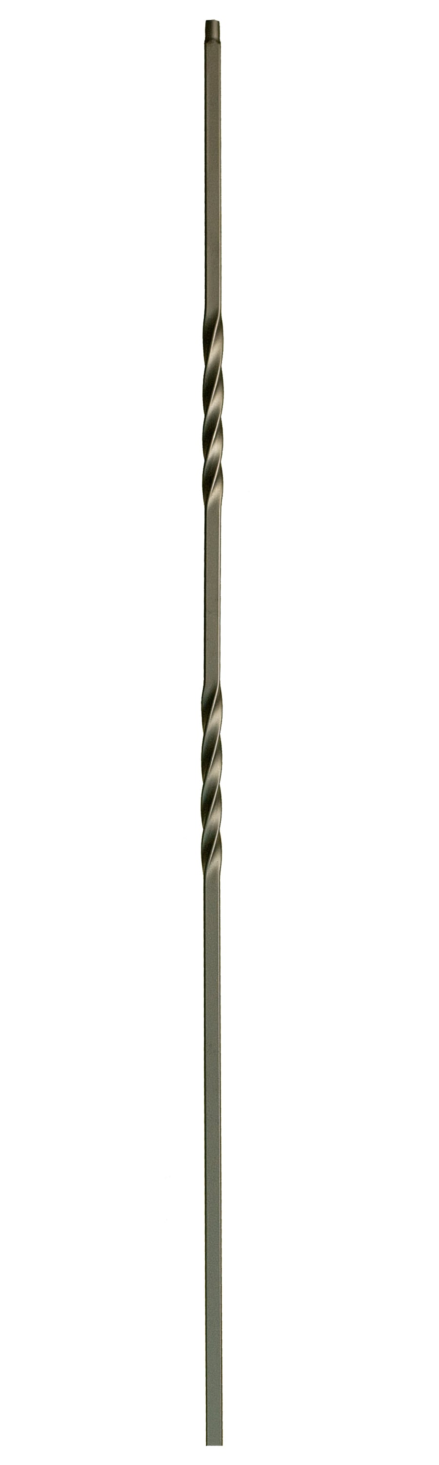 WM Coffman 800955 44-in x 0.5-in Flat Black Wrought Iron Pin Top Square Stair Baluster