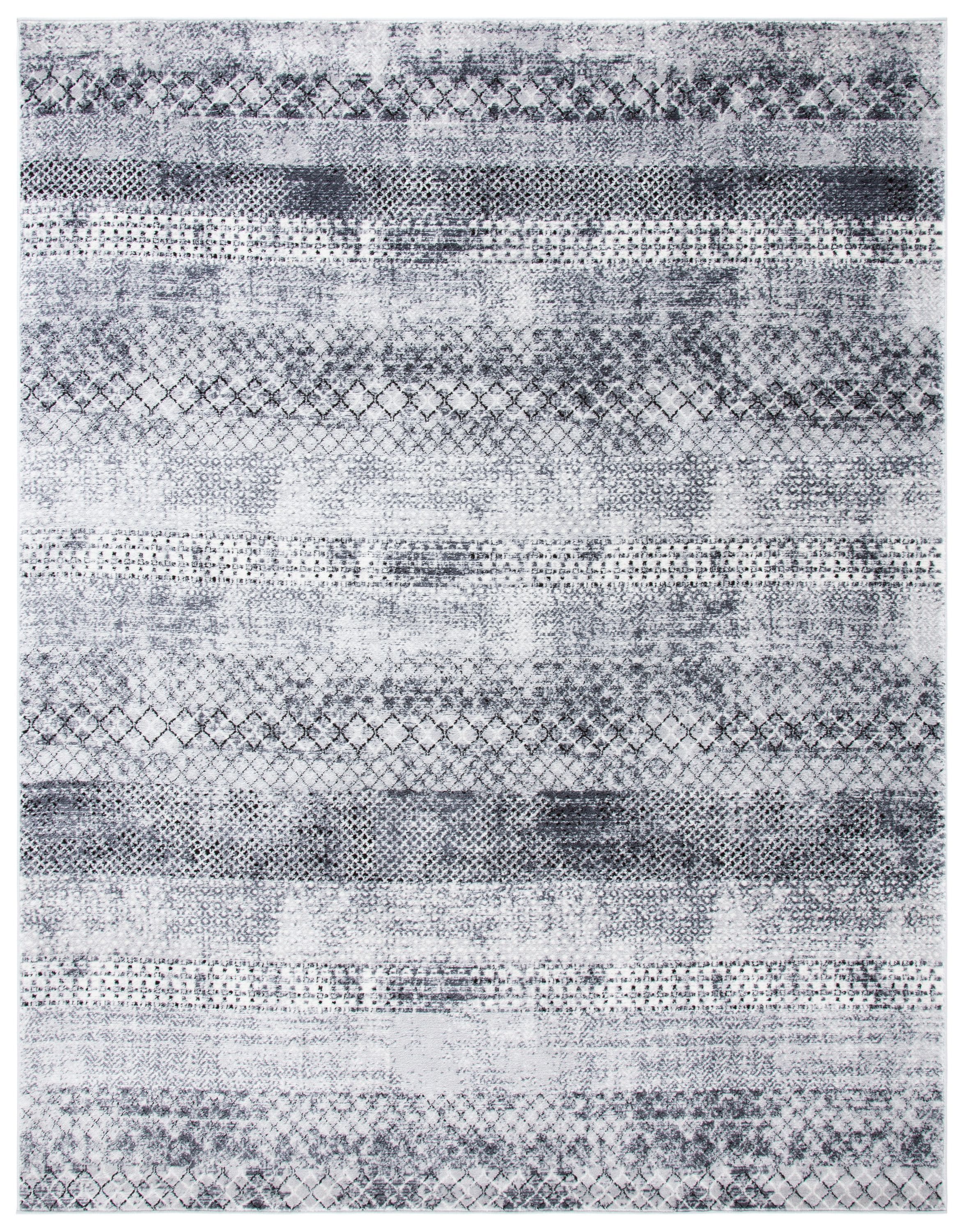 Safavieh ALA761F-9 Amelia Cindie 9 x 12 (ft) Loomed Polypropylene Gray/Ivory Rectangular Indoor Abstract Bohemian/Eclectic Area rug