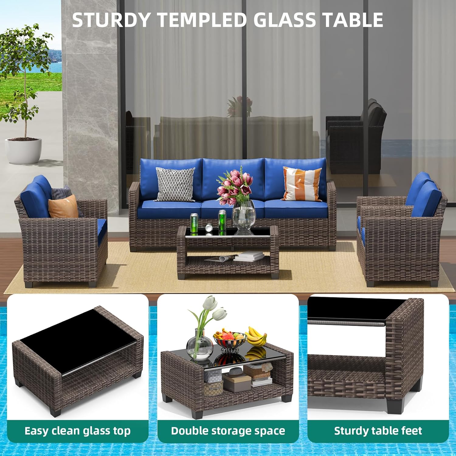 Qeetex LHF-DYQ-PHO-12E6PUTH Patio-Dining-Sets - View #5