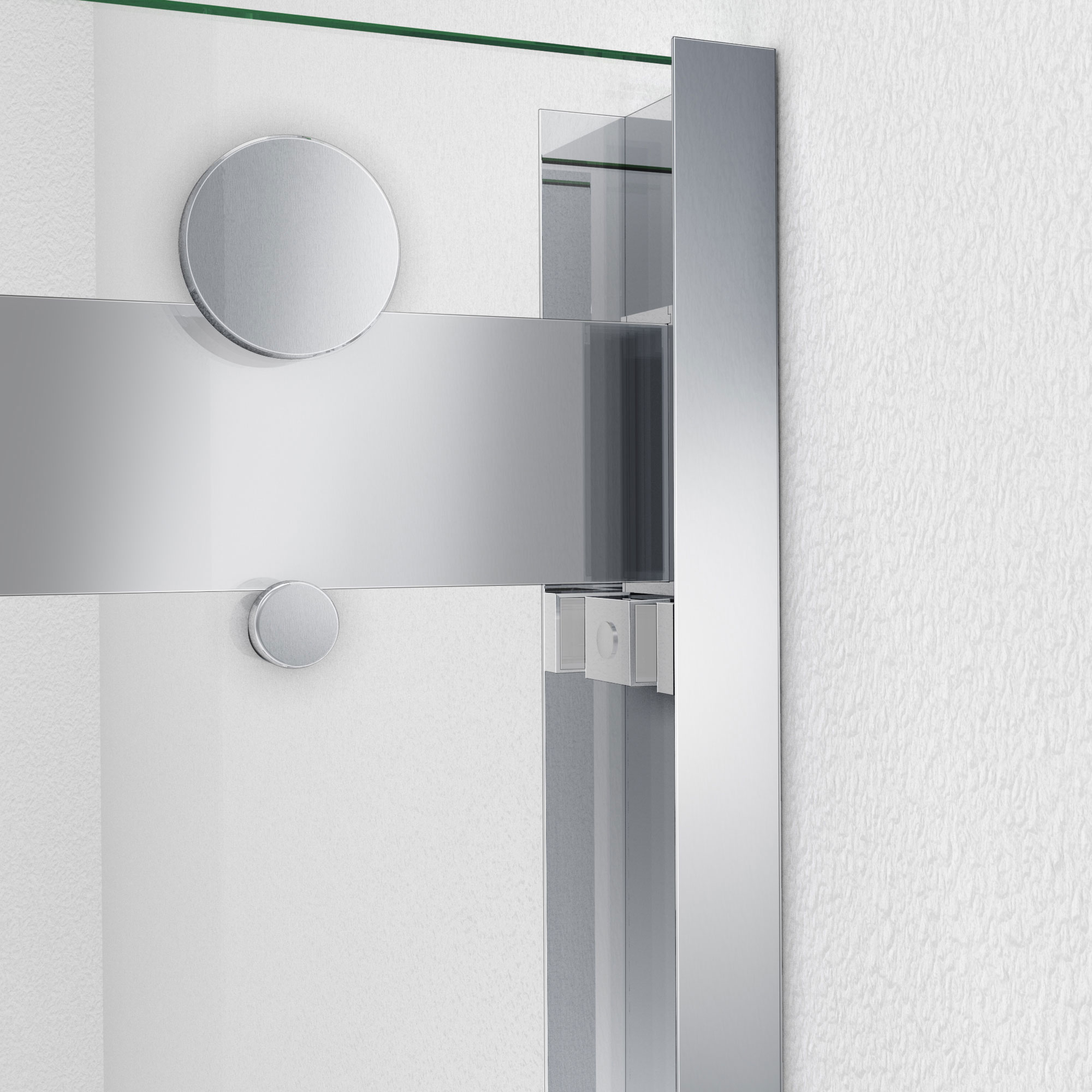 Essence-H 56-60" Chrome Semi-Frameless Sliding Shower Door