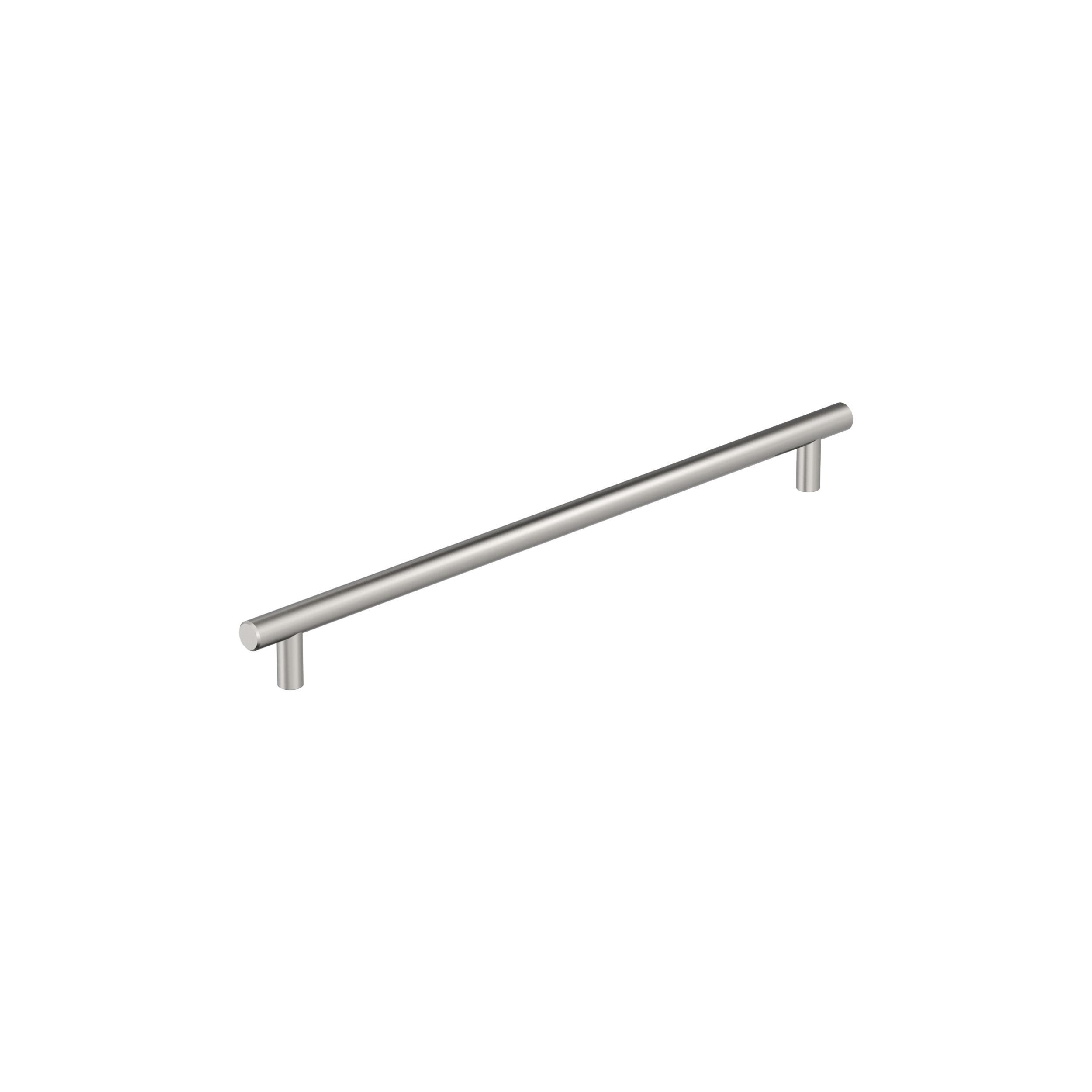 Amerock BP54025CSG9 Bar Pulls 18-in , 457mm Center to Center Sterling Nickel Cylindrical Bar For Use on Appliances Drawer Pulls