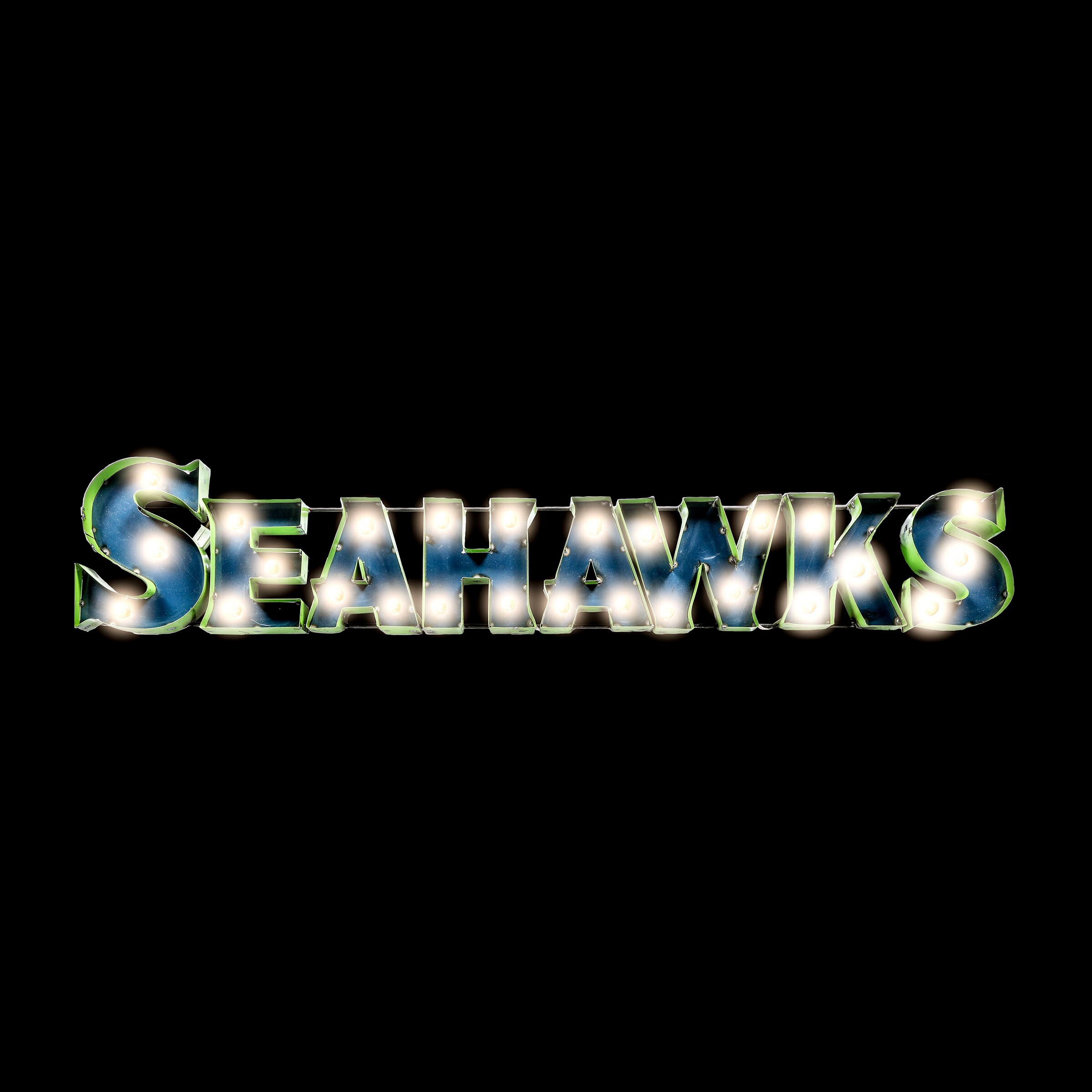 Seattle Seahawks 23 LED Retro Logo Round Wall Sign