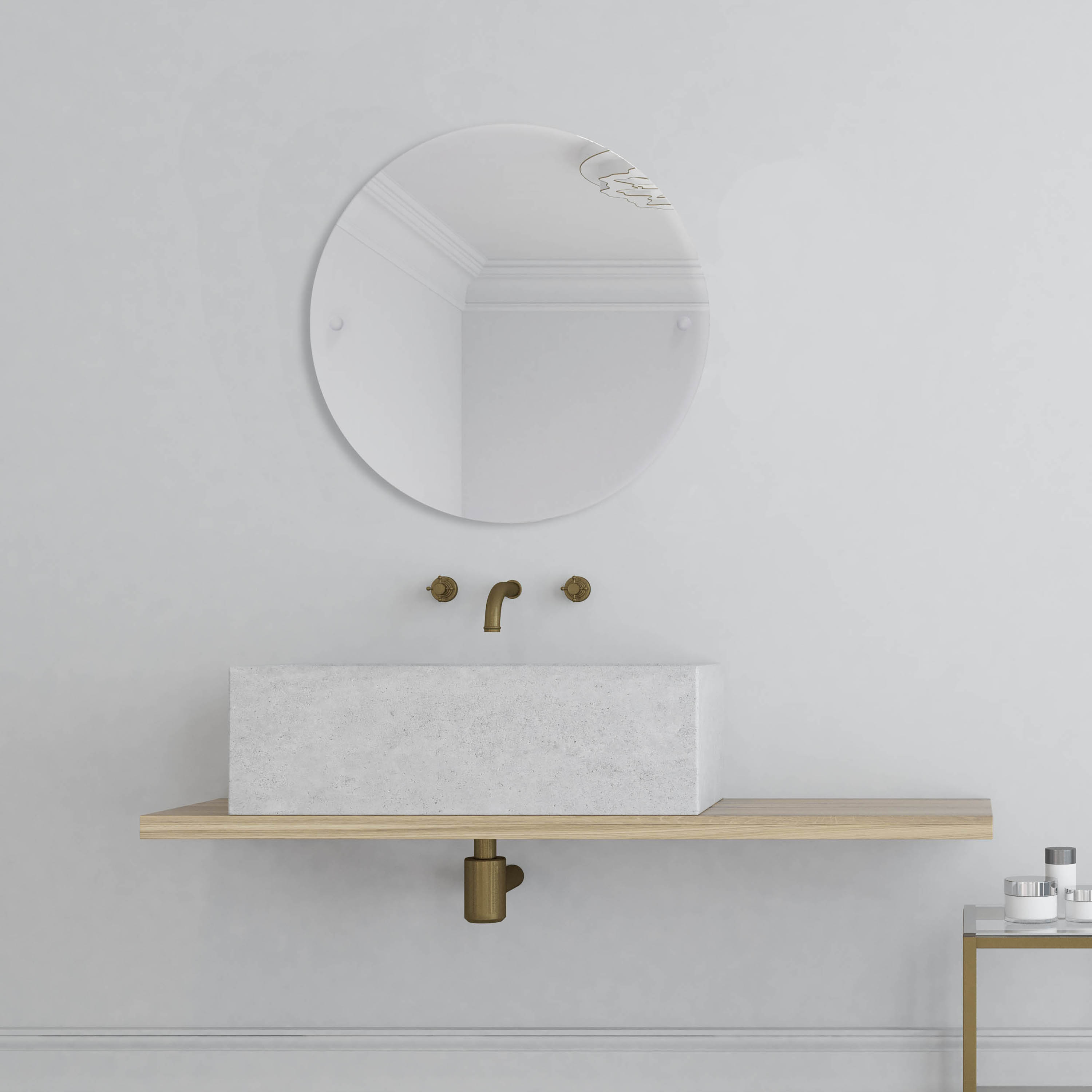 Allied Brass AP-90-WHM Framed-Bath-Mirrors - View #3