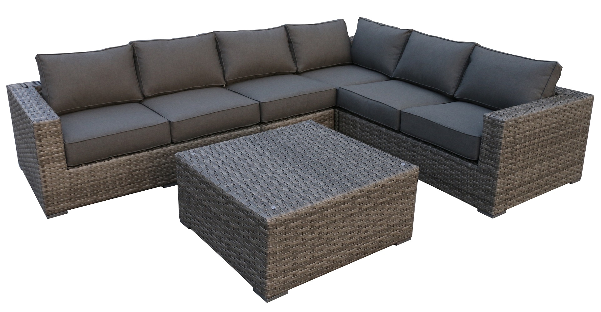 geest Intact afbreken Teva Furniture Bali 4-Piece Wicker Patio Conversation Set with Gray  Sunbrella Cushions in the Patio Conversation Sets department at Lowes.com
