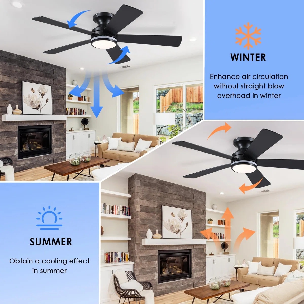 Kviflon LS8509-46BKRGB Ceiling-Fans - View #7