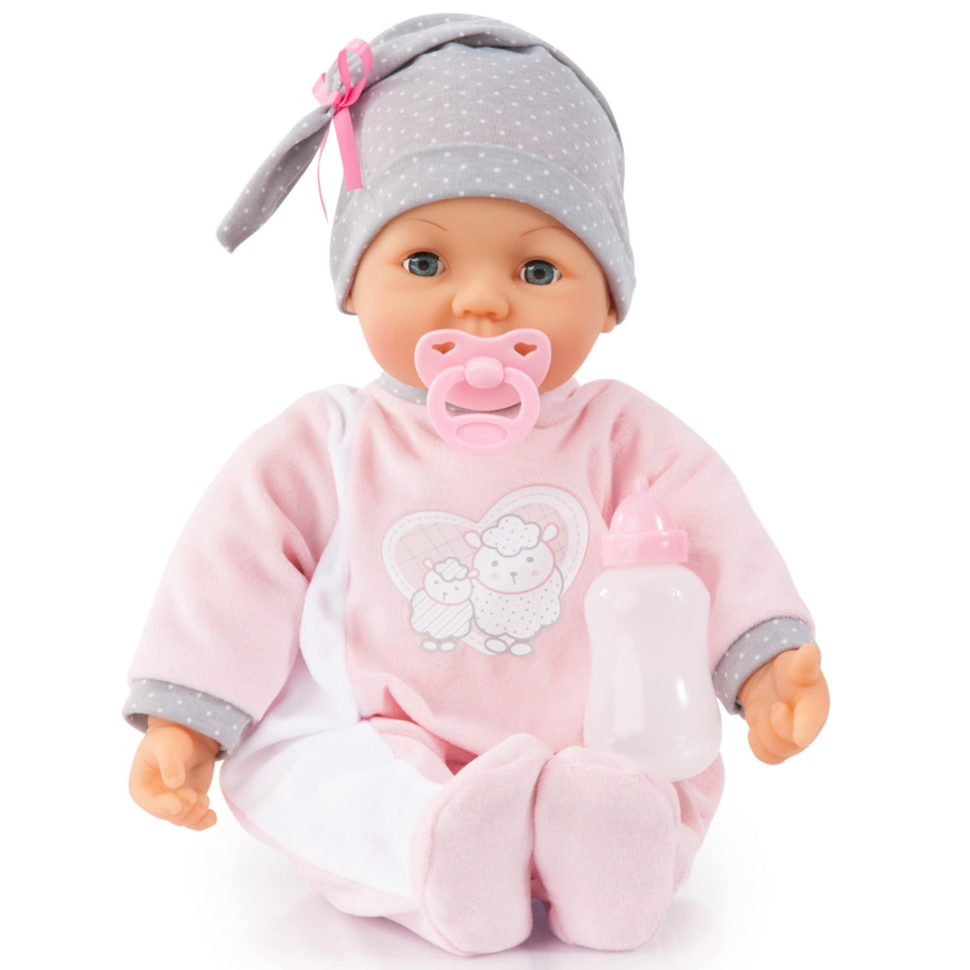 Baby Alive Baby Lil Sounds: Interactive Brown Hair Baby Doll with Pacifier  NEW - We-R-Toys