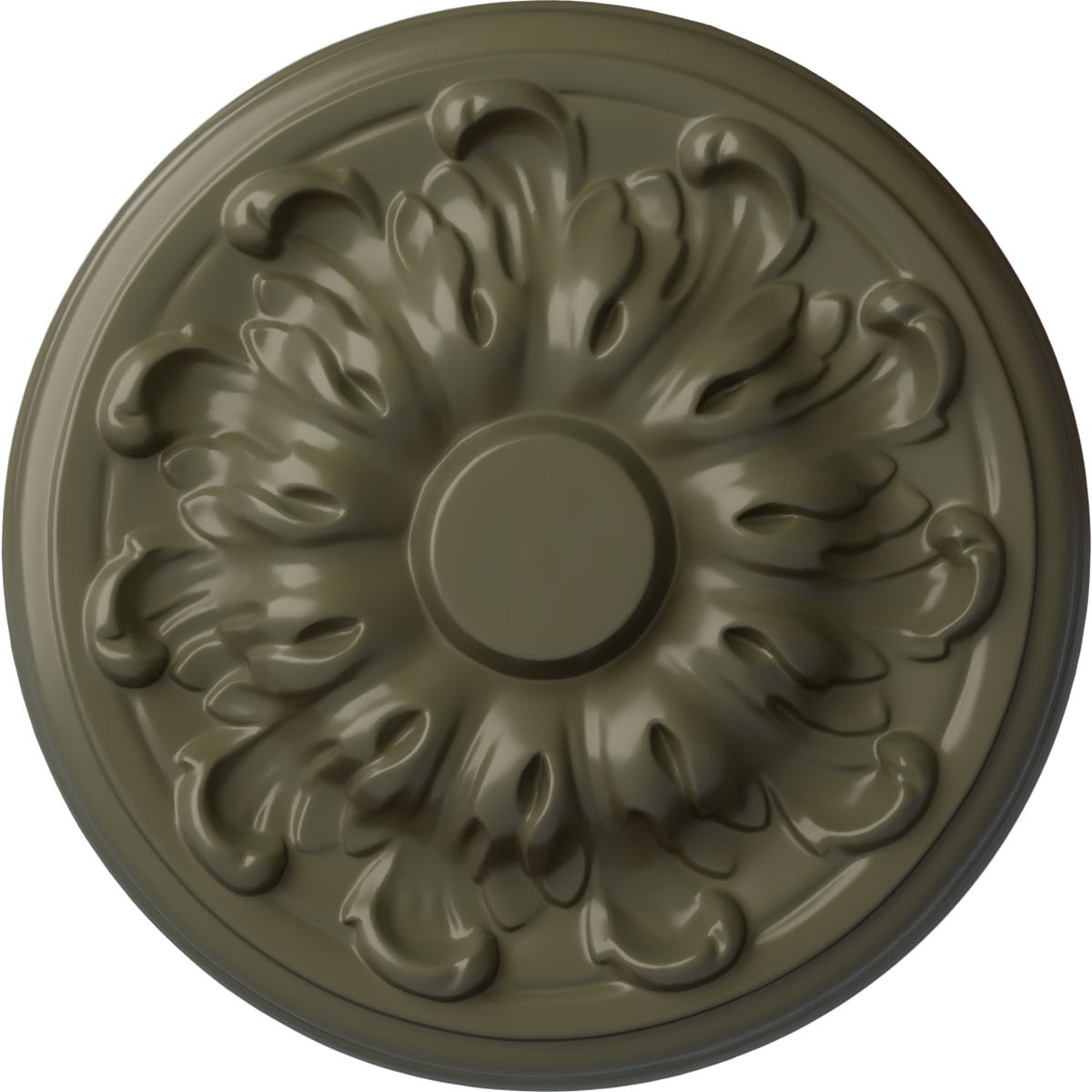 Ekena Millwork CM08MUPTF Millin 7.875-in W x 7.875-in L Painted Turtle Polyurethane Whole Ceiling Medallion