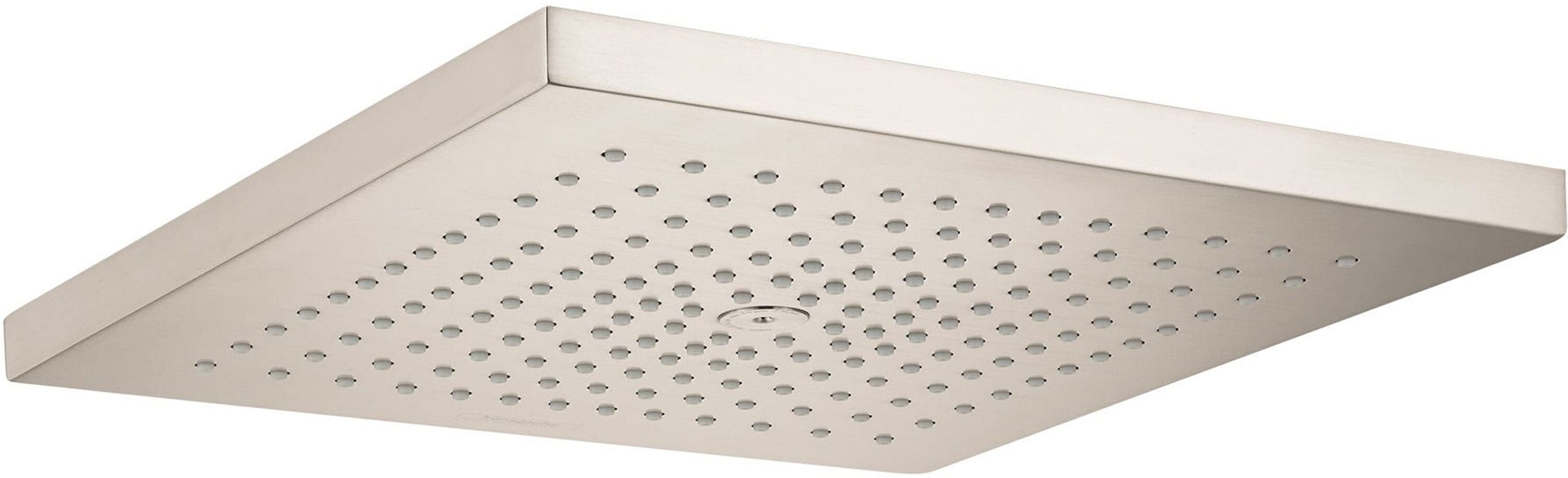 Hansgrohe 26926821 Brushed Nickel Sold separately Single function 11.75-Inches Square Shower Faucet