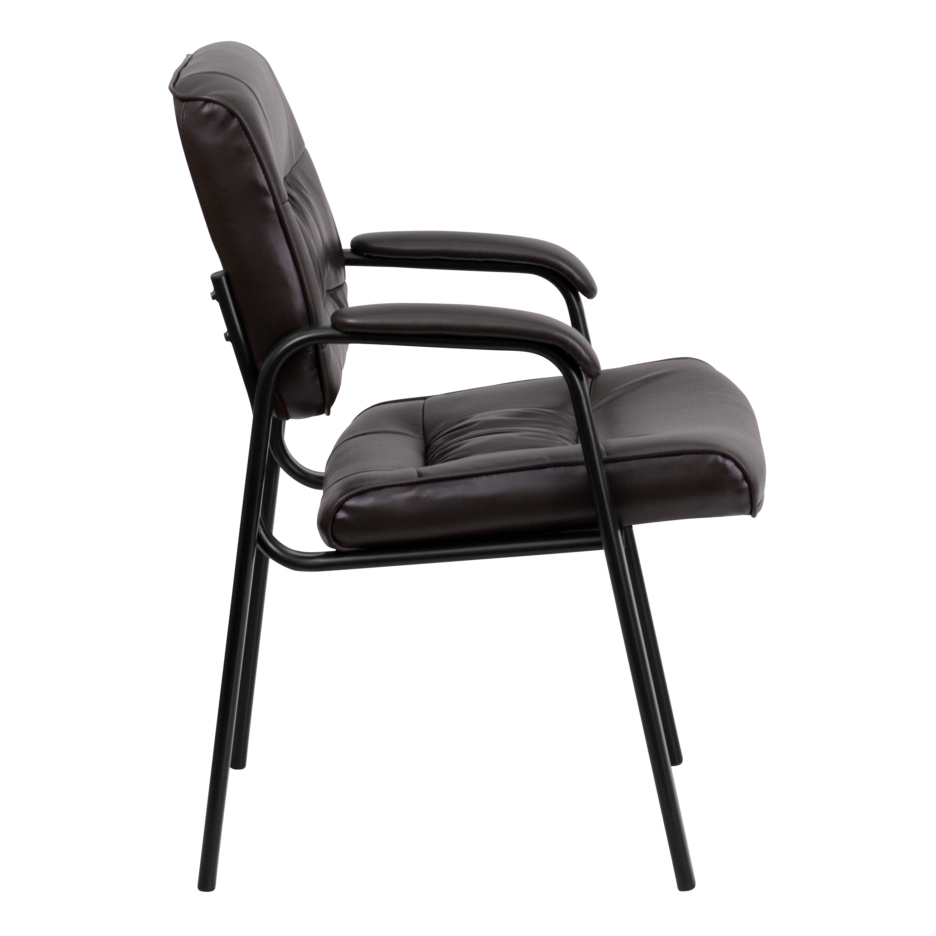 Ergonomic Brown LeatherSoft Executive Chair with Metal Frame