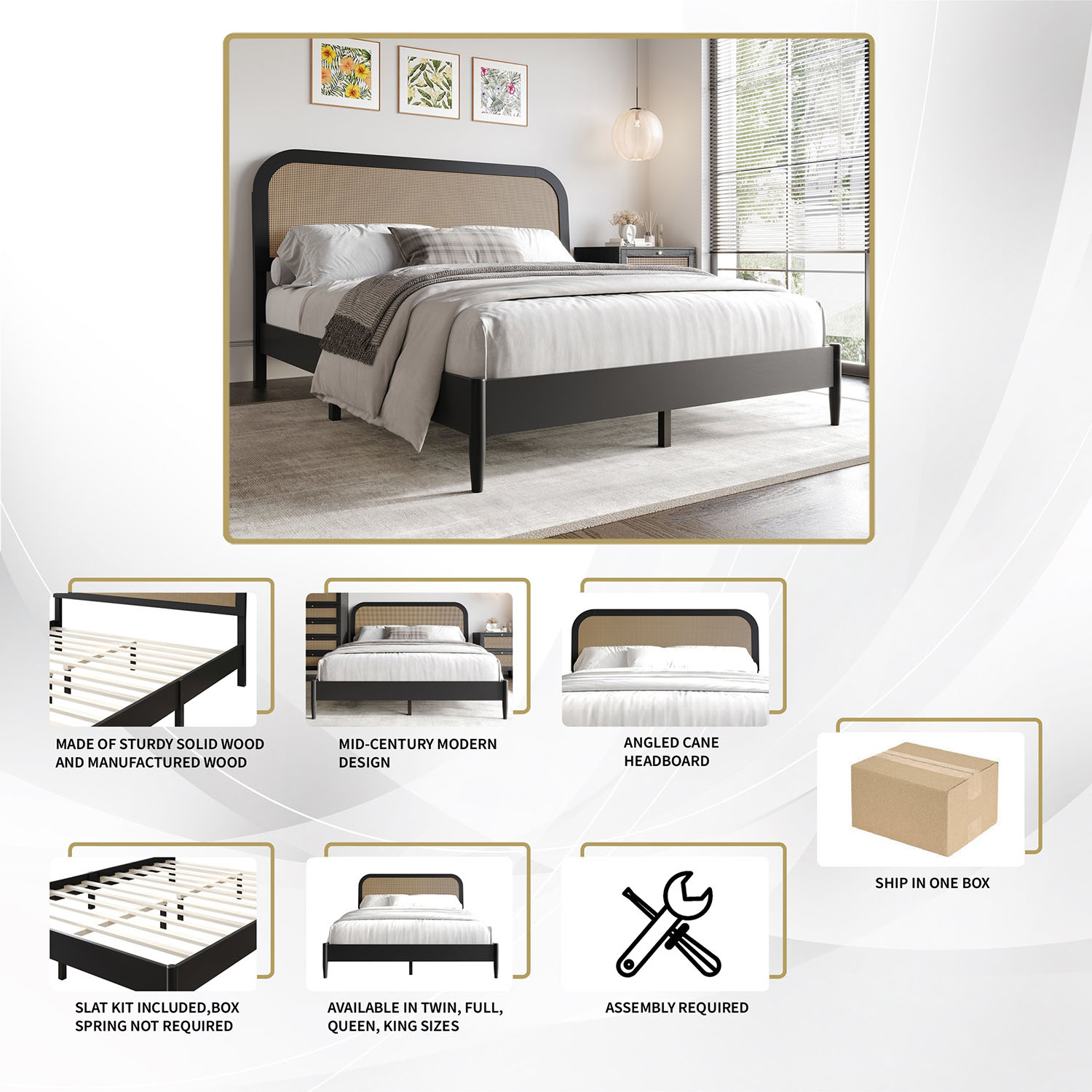 ChaletPosh C240QPL-BK-WD beds - View #9