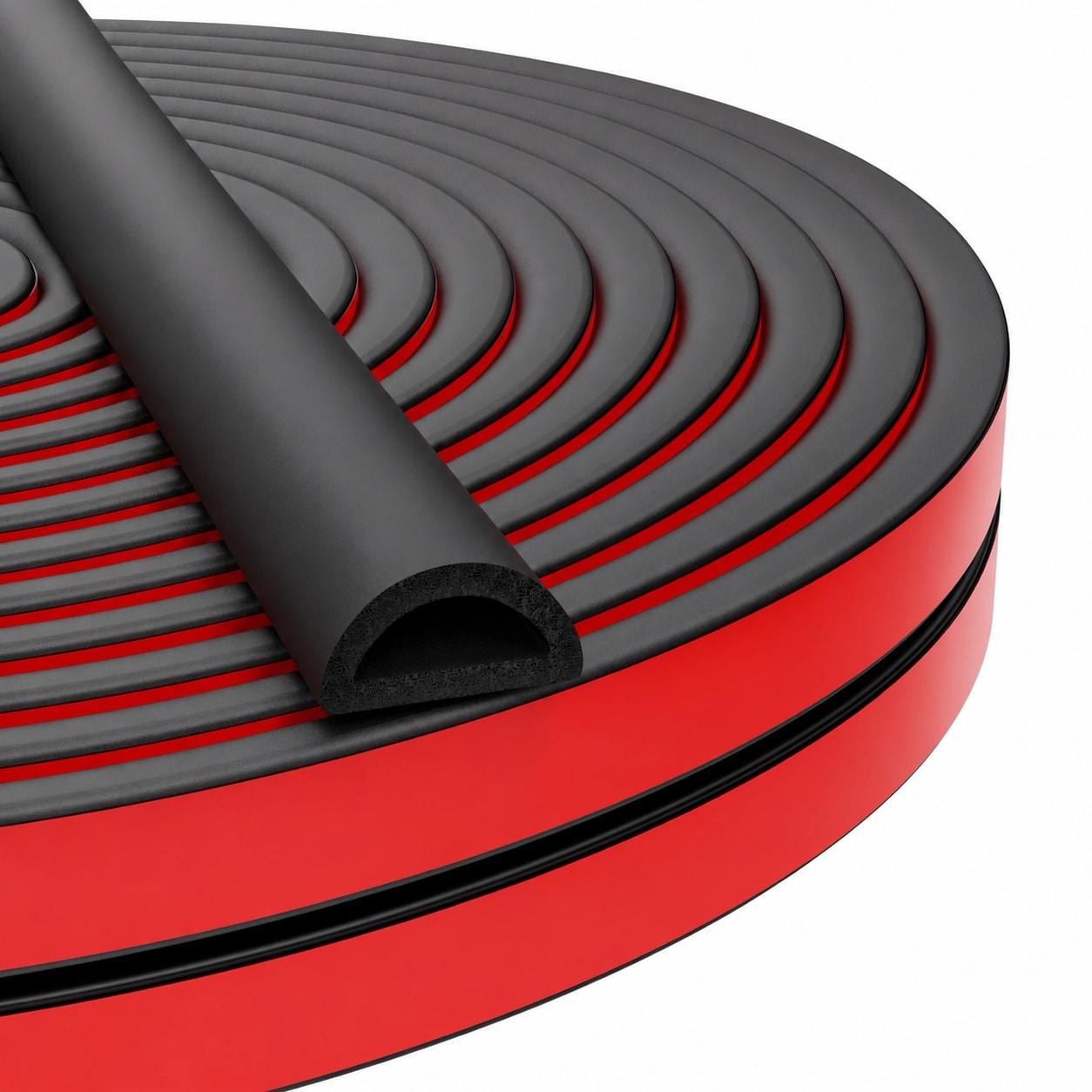 Etokfoks  0 75 in x 312 in Black Foam Rubber Door Seal Weatherstrip Self Adhesive for Window RV Boat Auto