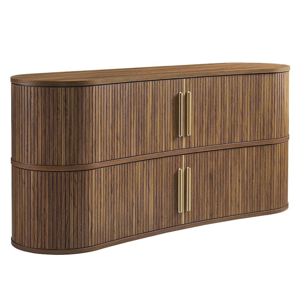 Modway Aiko 76 Inch Japandi Sideboard in Light Oak in the Dining