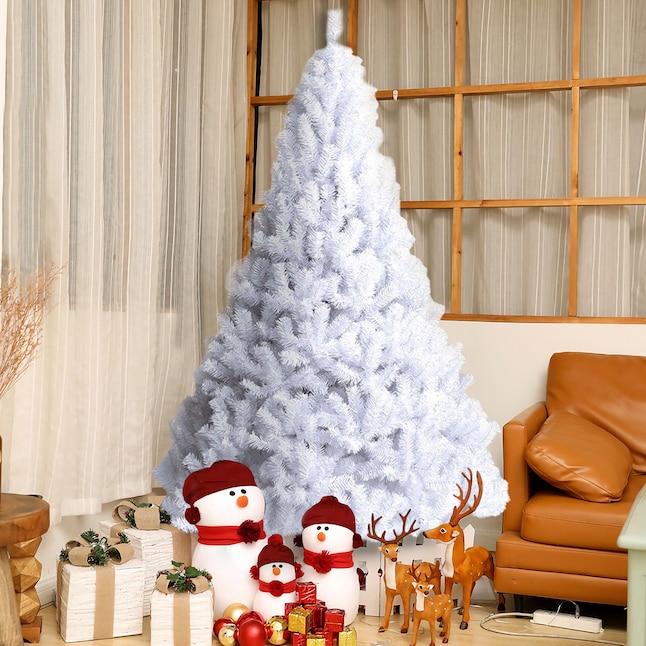 WELLFOR 5-ft White Artificial Christmas Tree in the Artificial ...