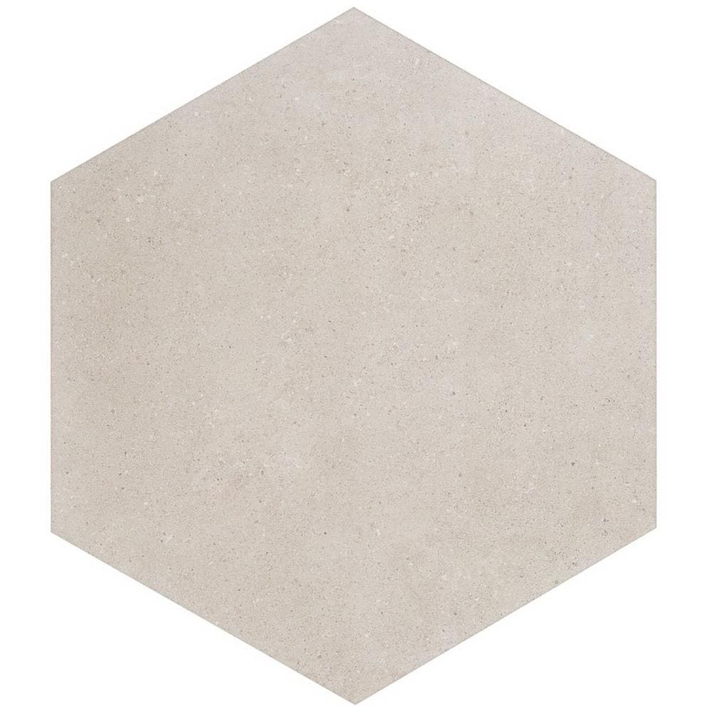 Artmore Tile EXT3RD106101 Sample - Bower Hex Taupe 6-in x 8-in Matte Porcelain Patterned Floor and Wall Tile