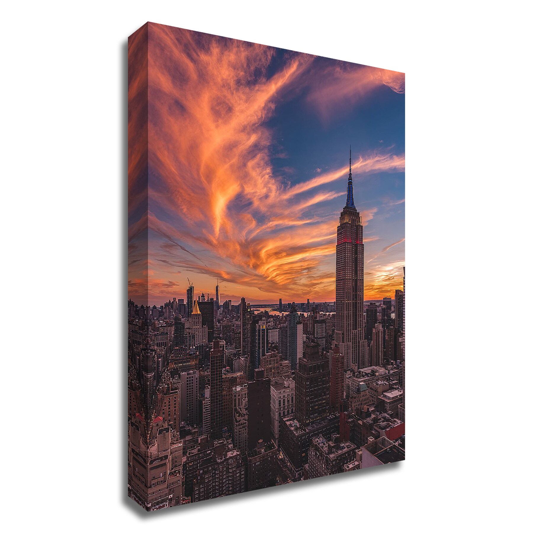 Tangletown Fine Art 8G876DC-1722 9-11 New York Sunset Bruce Getty 22-in H x 17-in W Cityscape Print on Canvas