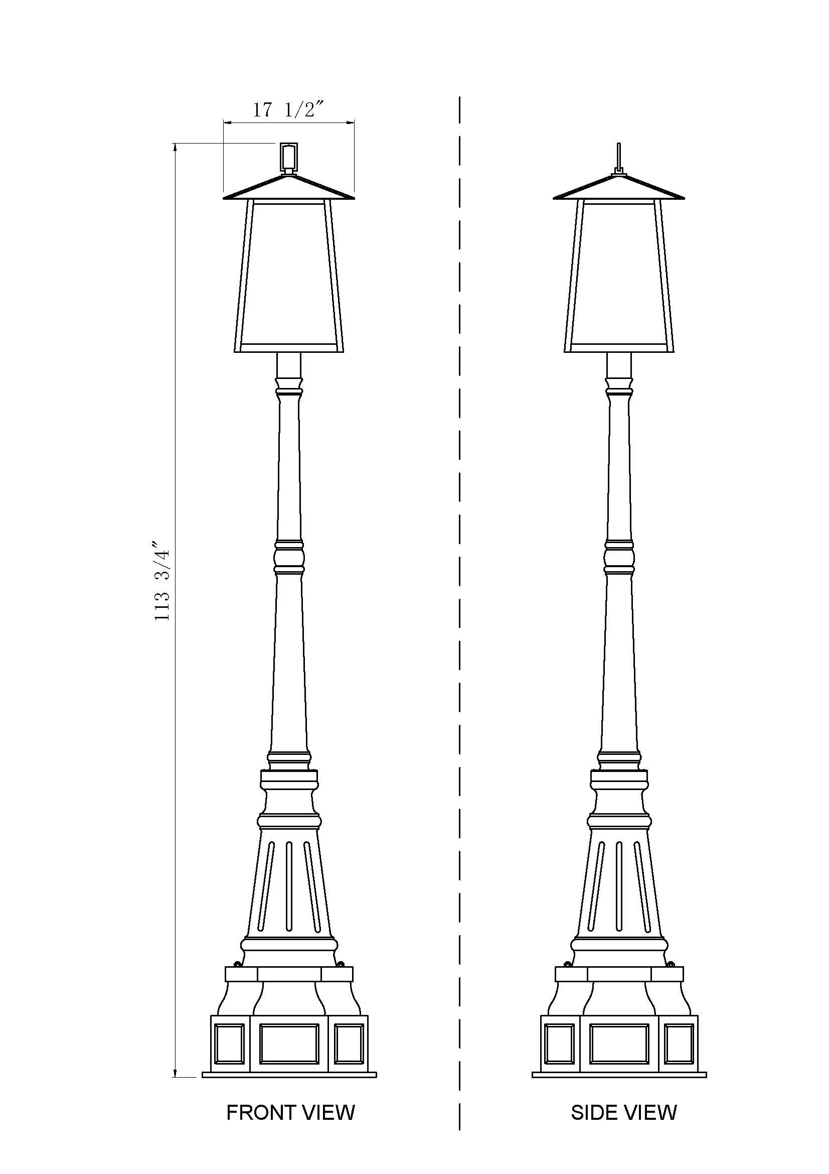 Z-Lite 5015PHXXLR-564P-BK Complete-Post-Lights - View #8