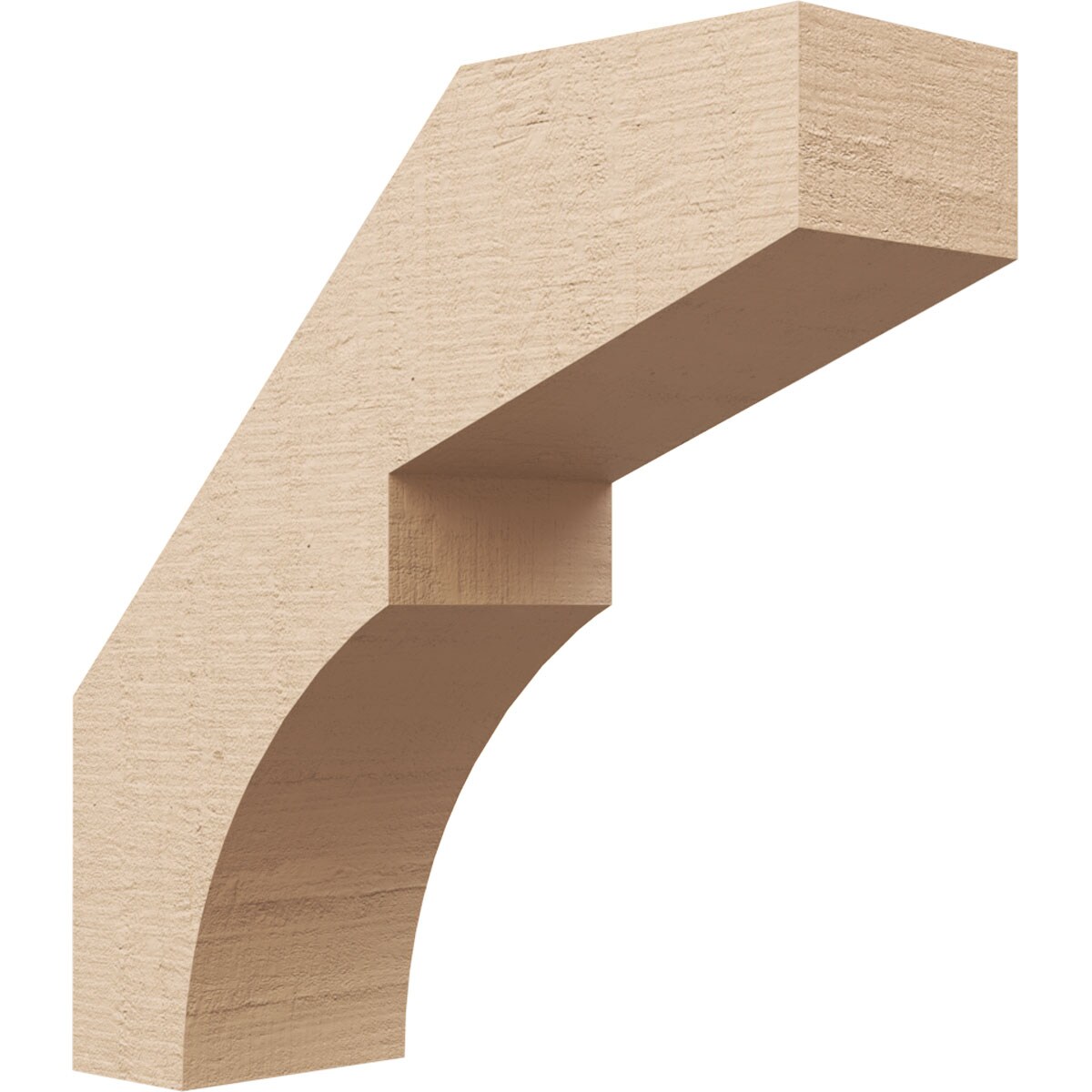 Ekena Millwork BRCUR05X16X16MONRCPR 5-in x 16-in x 16-in Primed Urethane Monterey Rough Cedar TimberThane Knee Brace