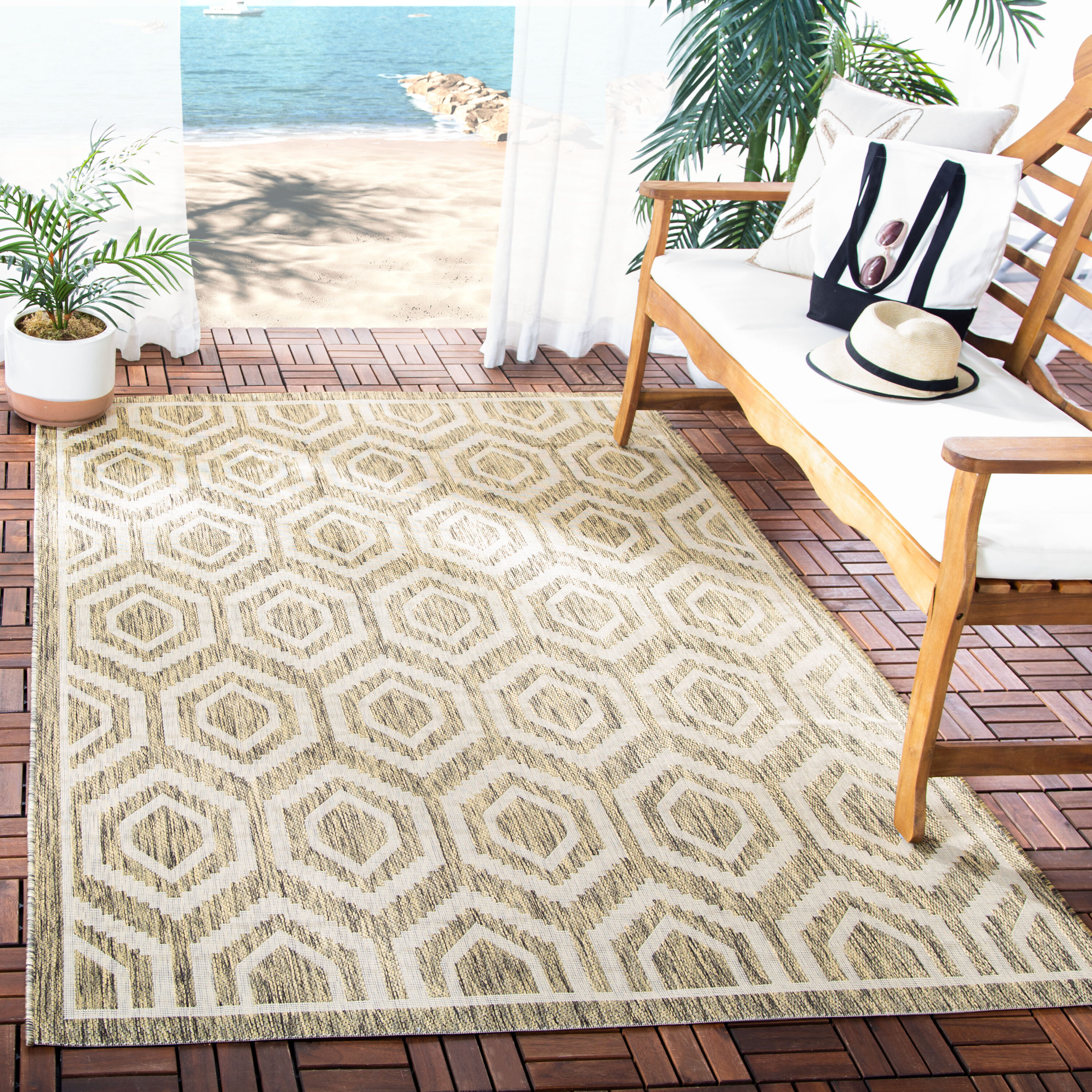  Rubber Backed Area Rug, 39 X 58 inch (fits 3x5 Area