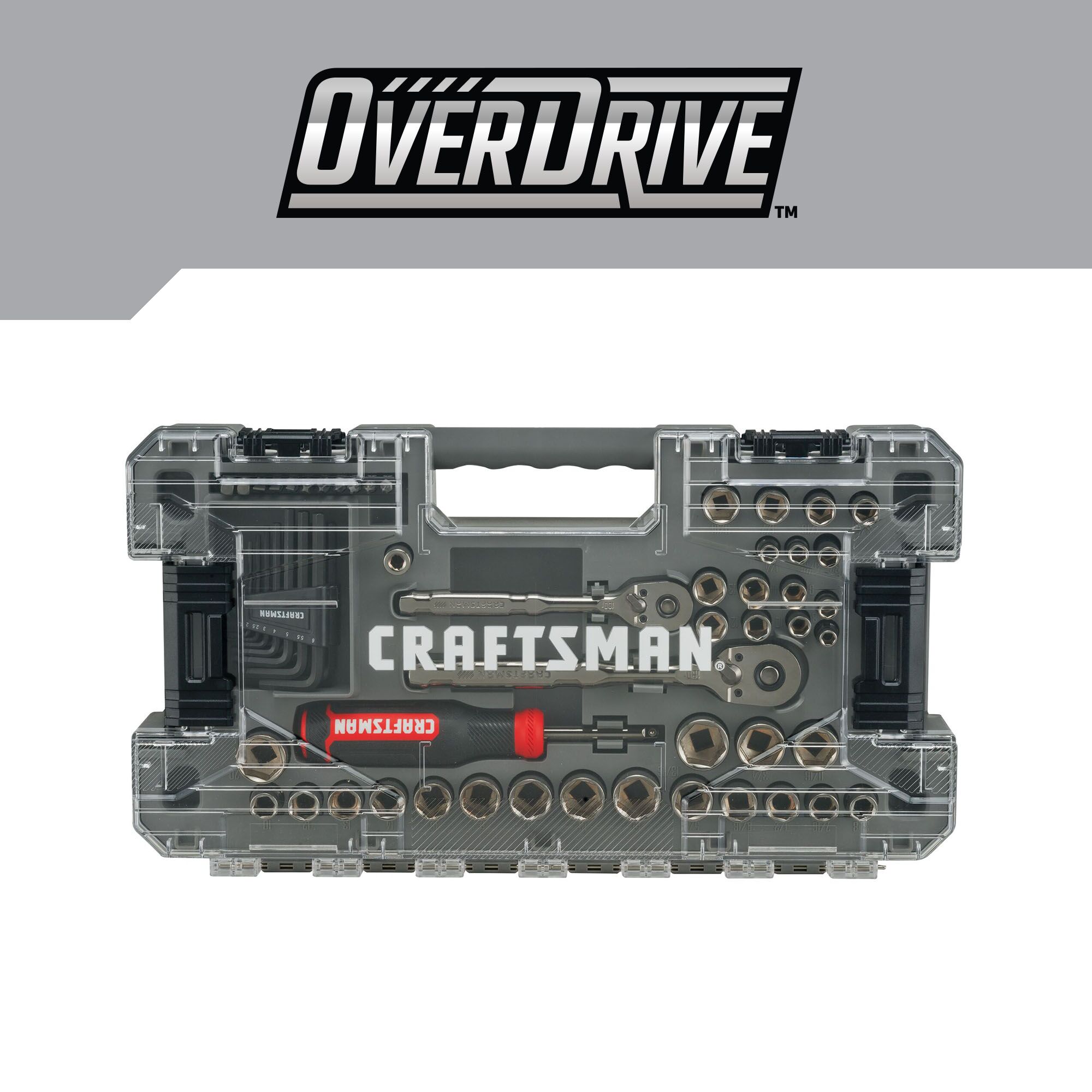 CRAFTSMAN OVERDRIVE 64-Piece Standard (SAE) and Metric Gunmetal 