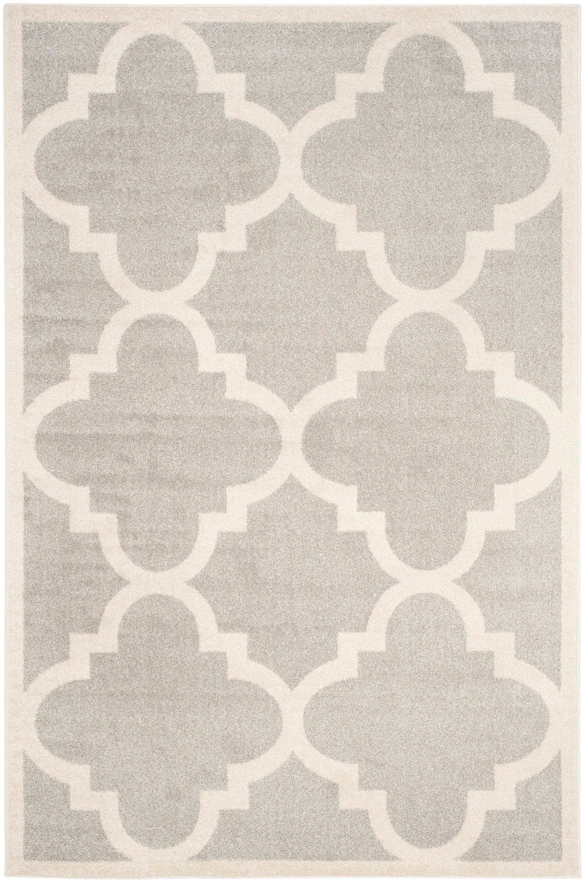 Safavieh AMT423B-6 Amherst Pompey 6 x 9 (ft) Loomed Synthetic Gray/Beige Rectangular Indoor Trellis Area rug
