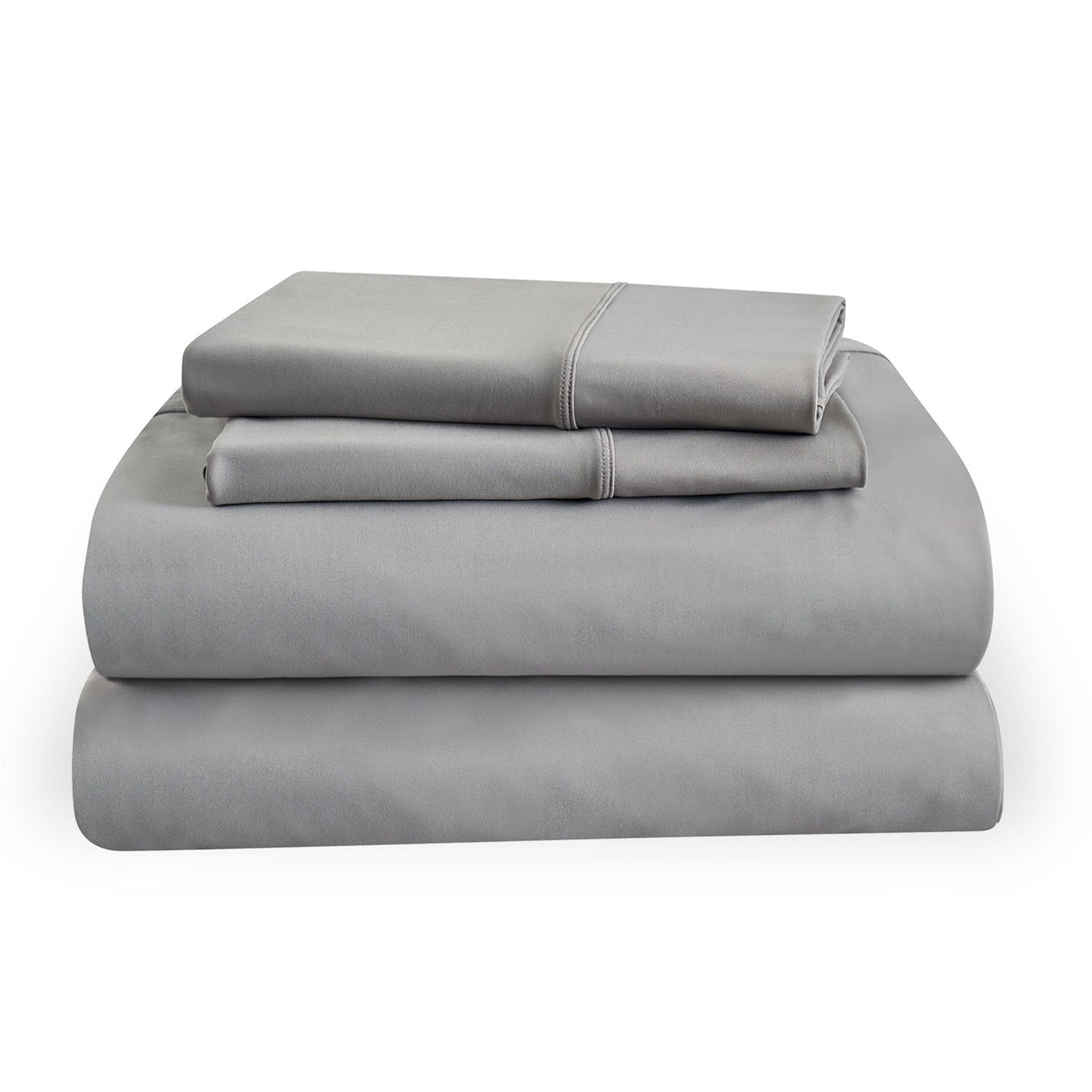 TEMPUR-PEDIC Twin Extra Long 400-Thread-Count Microfiber Graphite Bed ...