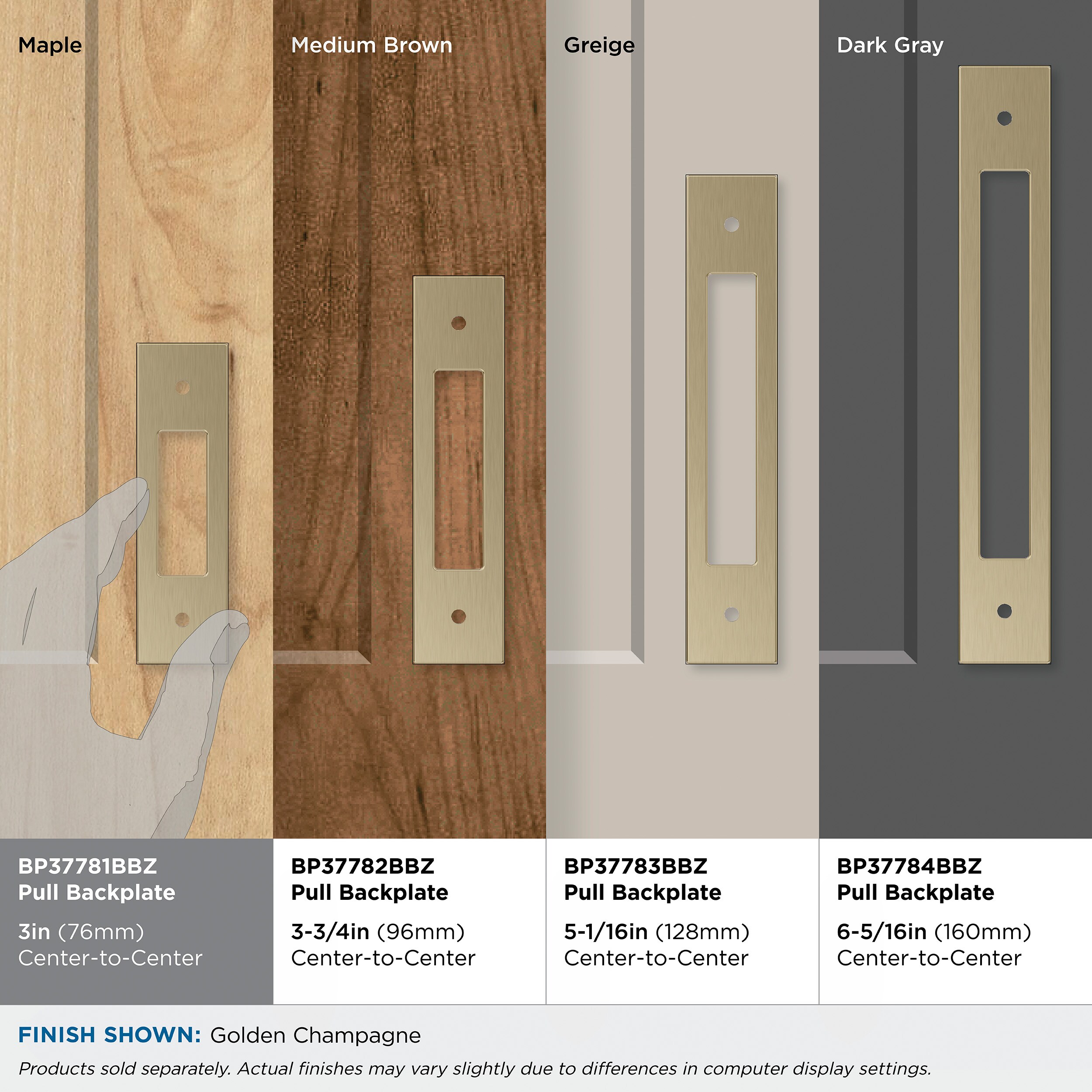 Amerock BP37781BBZ backplates - View #7