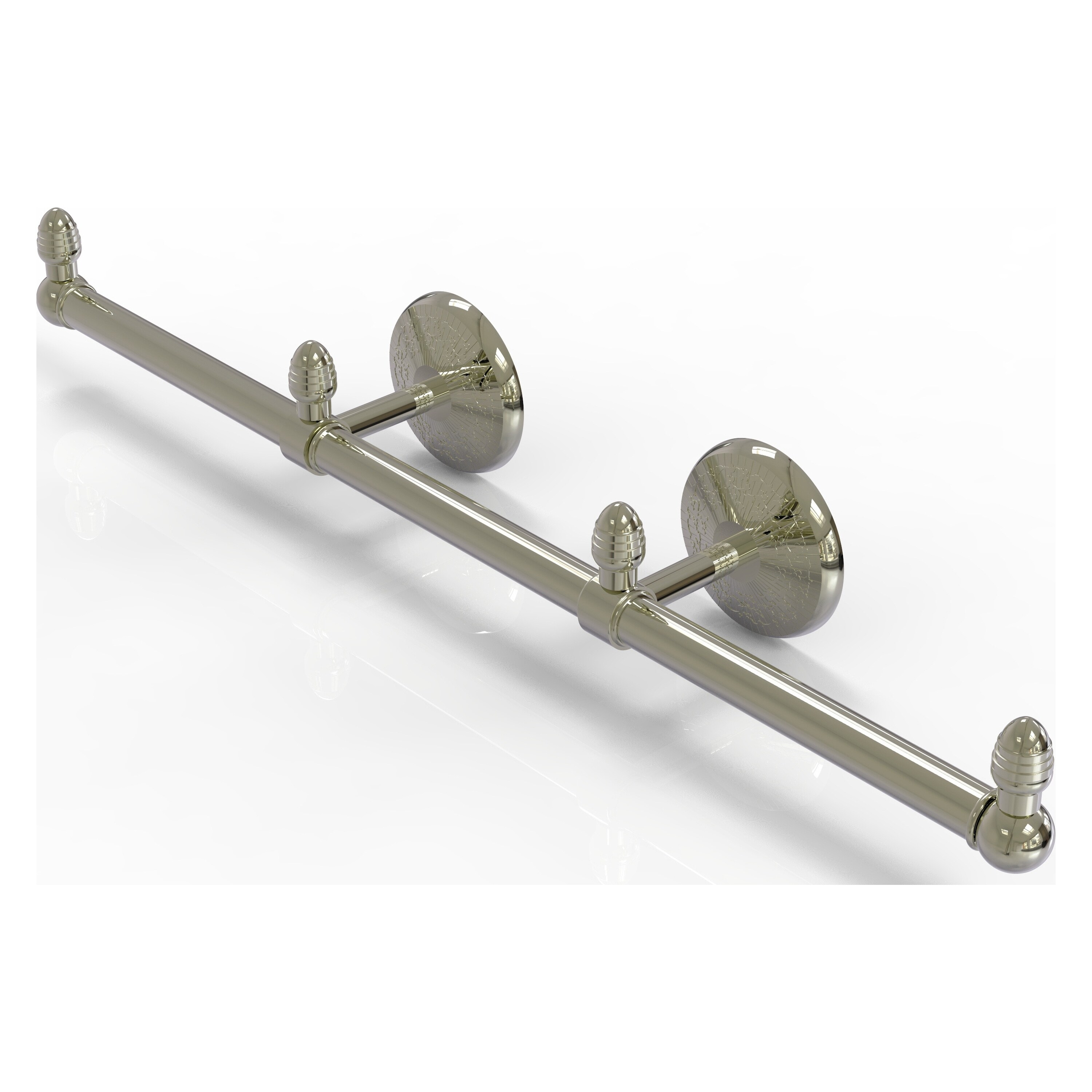 Allied Brass BPMC-HTB-3-PNI Monte Carlo 22-in double Polished Nickel Wall mount Double Towel Bar
