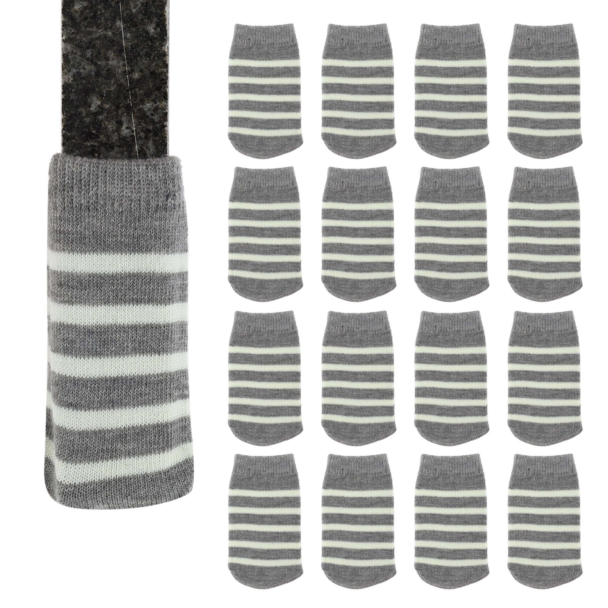 Unique Bargains - 16pcs Chair Leg Covers Floor Protectors Chair Covers Caps Raindrop Mixed Patter...