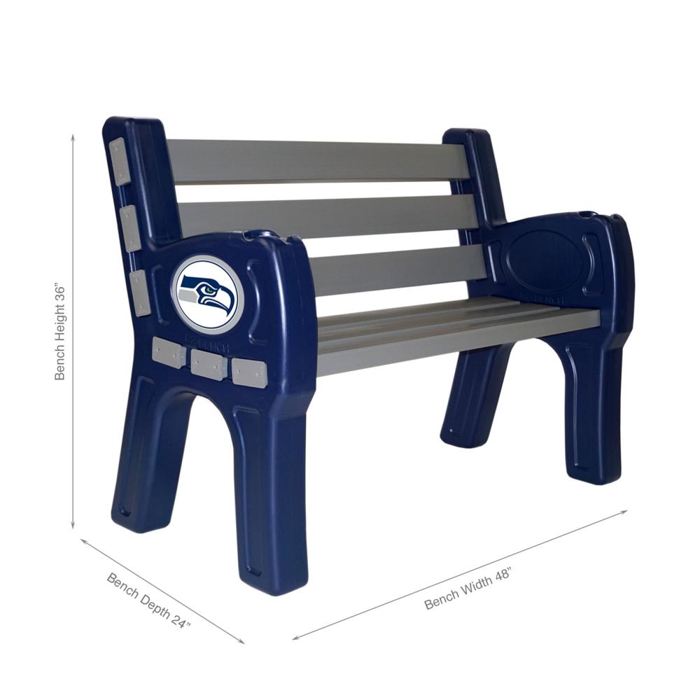 Imperial International Seattle Seahawks 48-in L NFL Recycled Plastic Park  Bench in the Park Benches department at