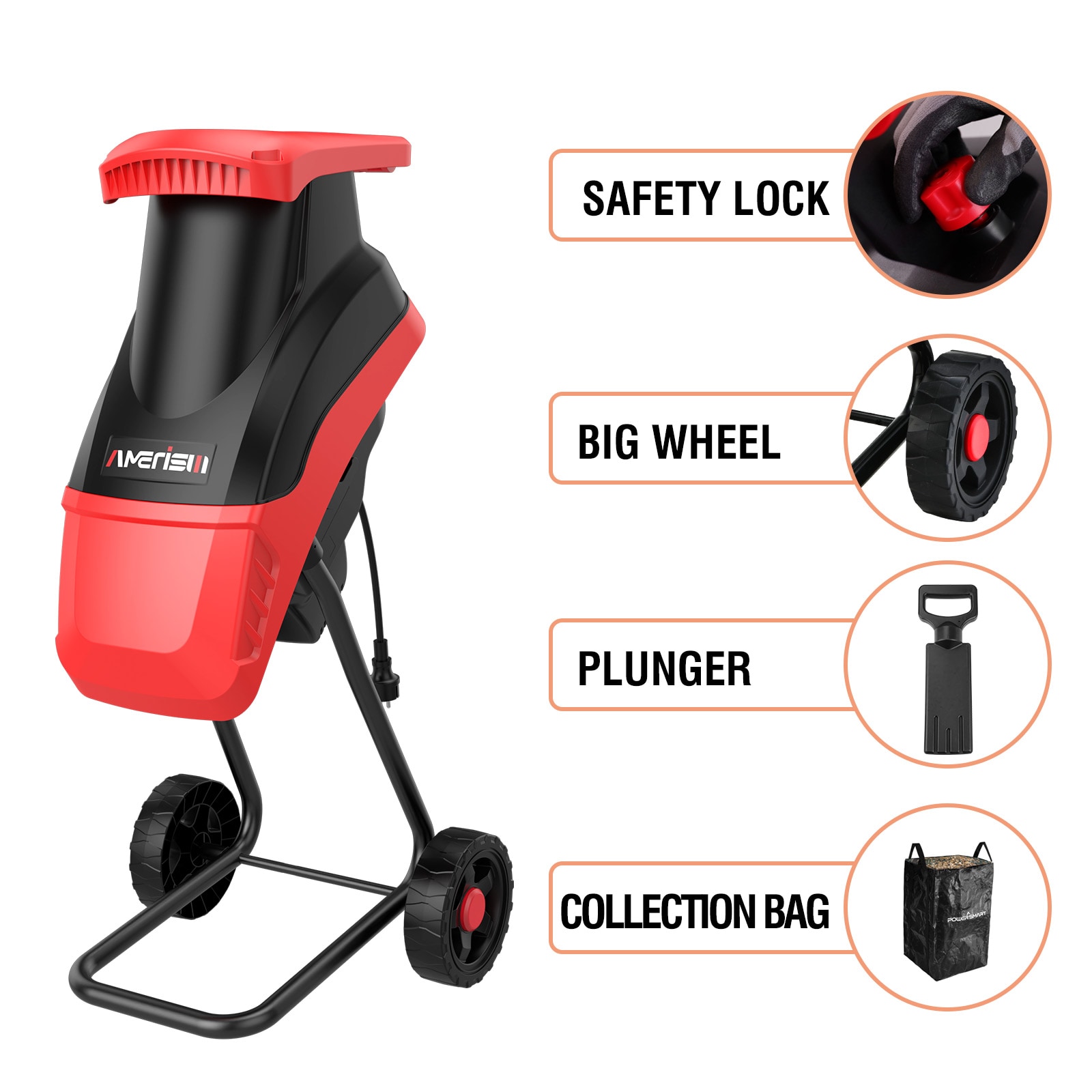 Amerisun AM6610 Electric-Chipper-Shredders - View #6