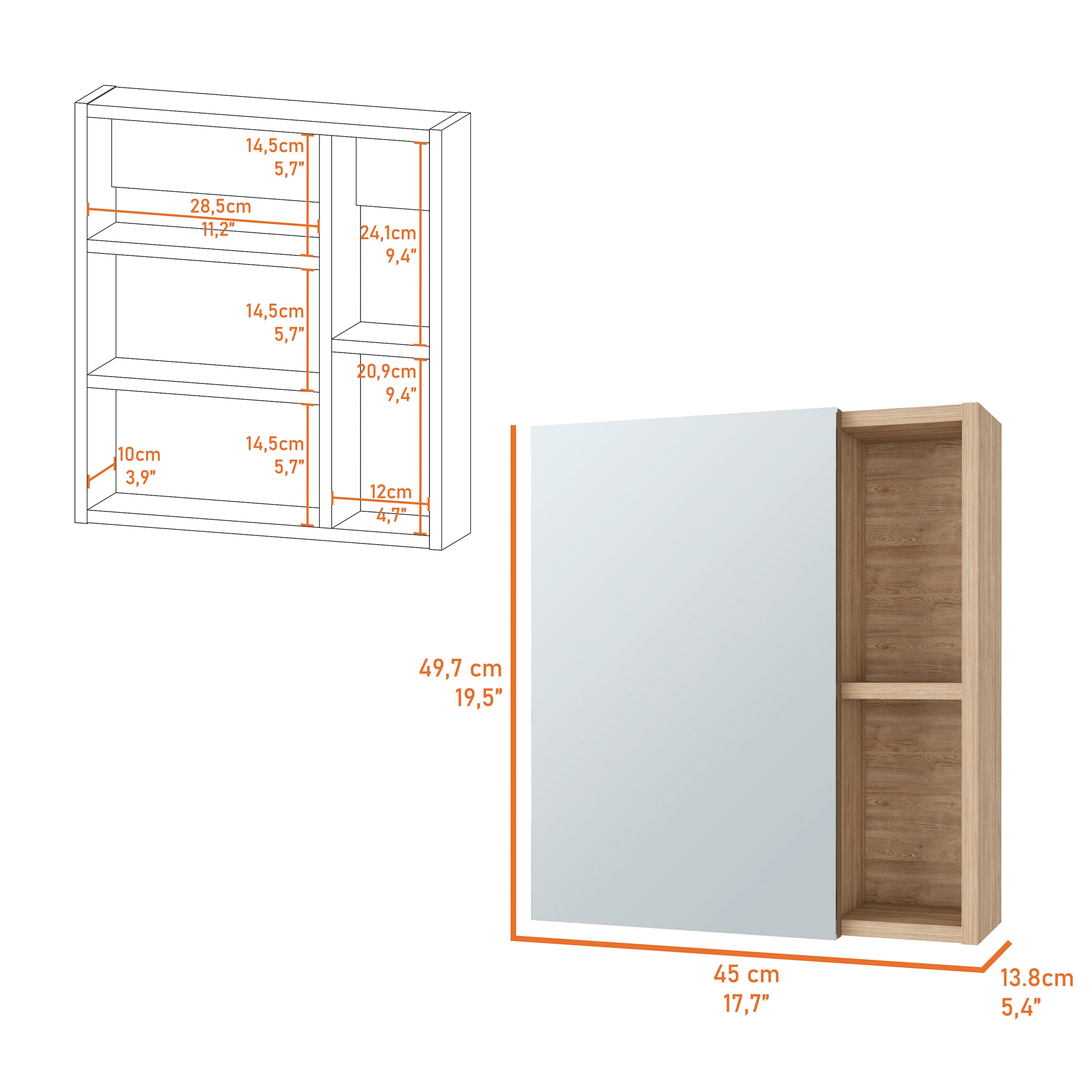Forclover DASE-80225 Bathroom-Medicine-Cabinets - View #4