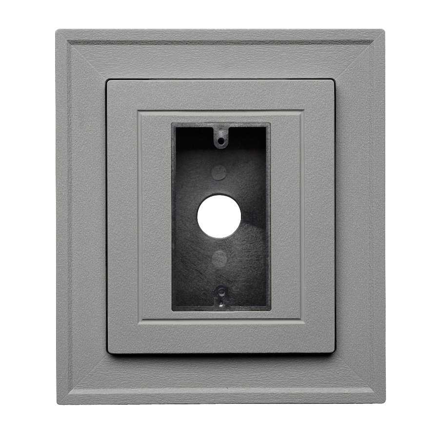 Ply Gem 126836 8.5-in x 7.5-in Pewter Vinyl Electrical Mounting Block