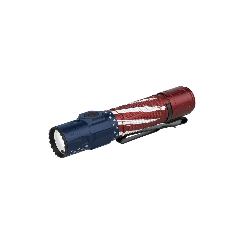 Olight  Warrior Ultra 2500 Lumens Rechargeable Flashlight w/OAL Material 320 Meters Stars and Stripes Edition