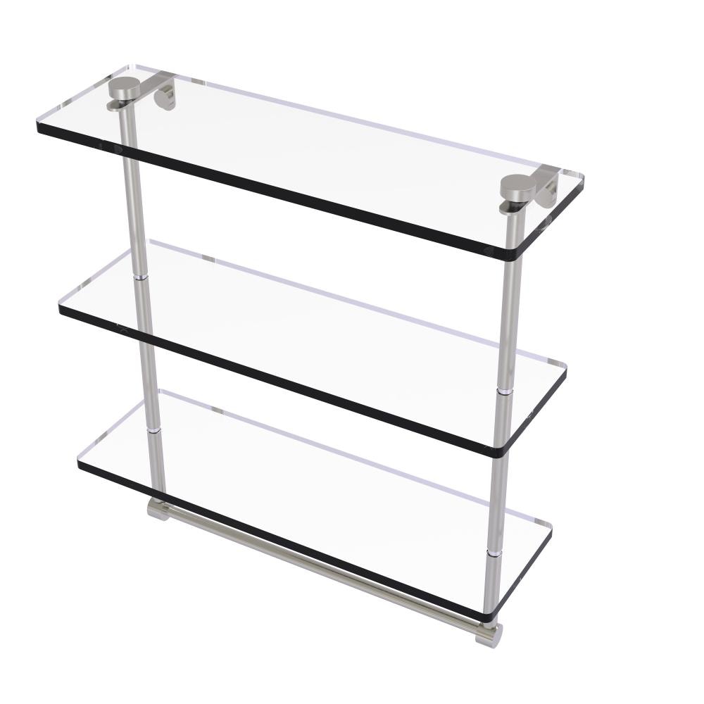 Allied Brass NS-5/16TB-SN Satin Nickel 3 -Tier Wall mount Bathroom Shelf ( 16-in x 18-in x 5-in )