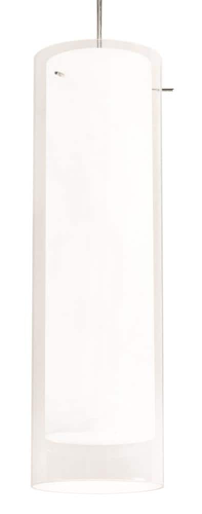 AFX VIP1000L40D1SNWH View Satin Nickel Modern/contemporary White glass Cylinder Integrated LED Mini Hanging Pendant light