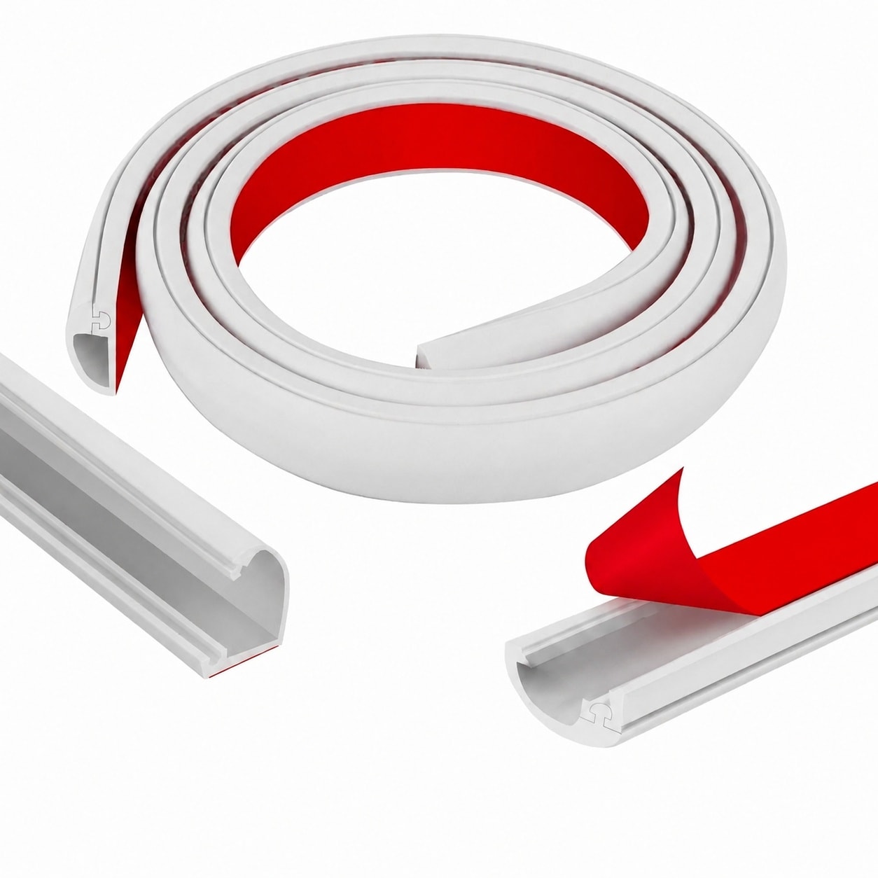 Aoibox  39 in Self Adhesive Cord Cover Raceway for Wall and Floor Low Profile Cable Hider for TV and Office