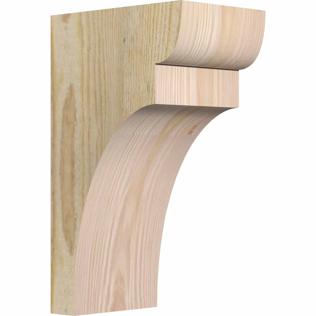 Ekena Millwork COR04X06X10YOR00RDF 4-in x 6-in x 10-in Yorktown Unfinished Douglas fir Wood Paintable/Stainable Corbel