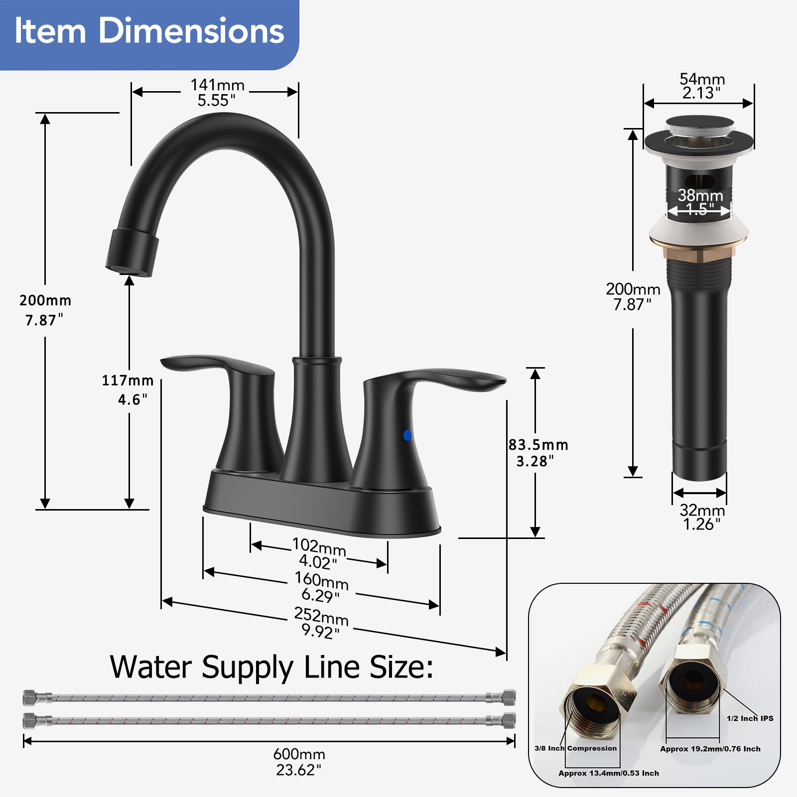 Phiestina LWTY36-MB Lavatory-Faucets - View #5