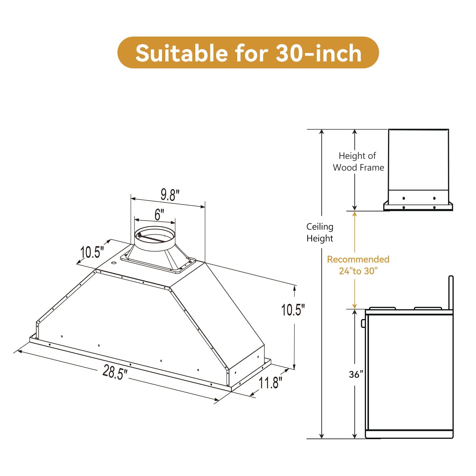 VIKIO HB0130A Undercabinet-Range-Hoods - View #7