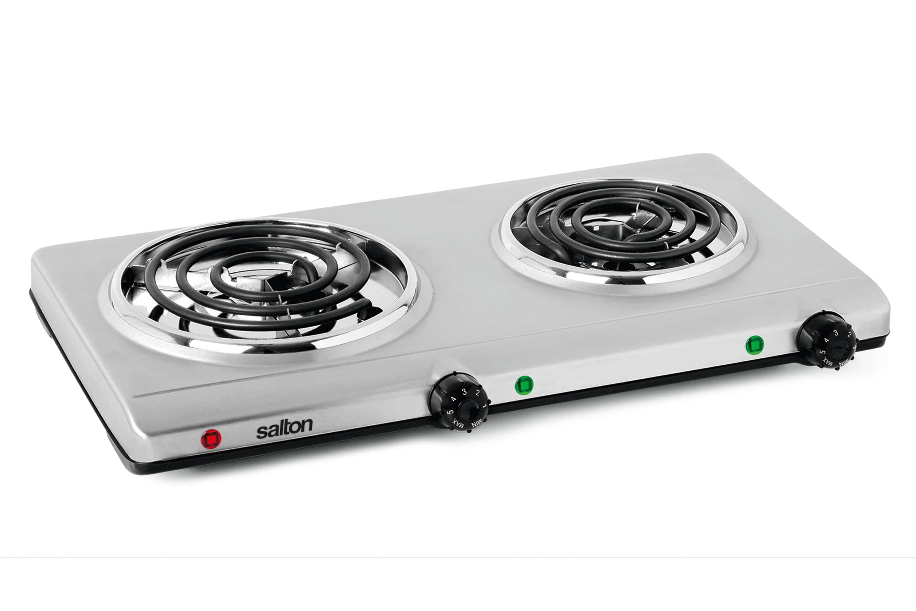 Salton 126SALTONTHP528  Portable Double Cooktop  - Stainless Steel