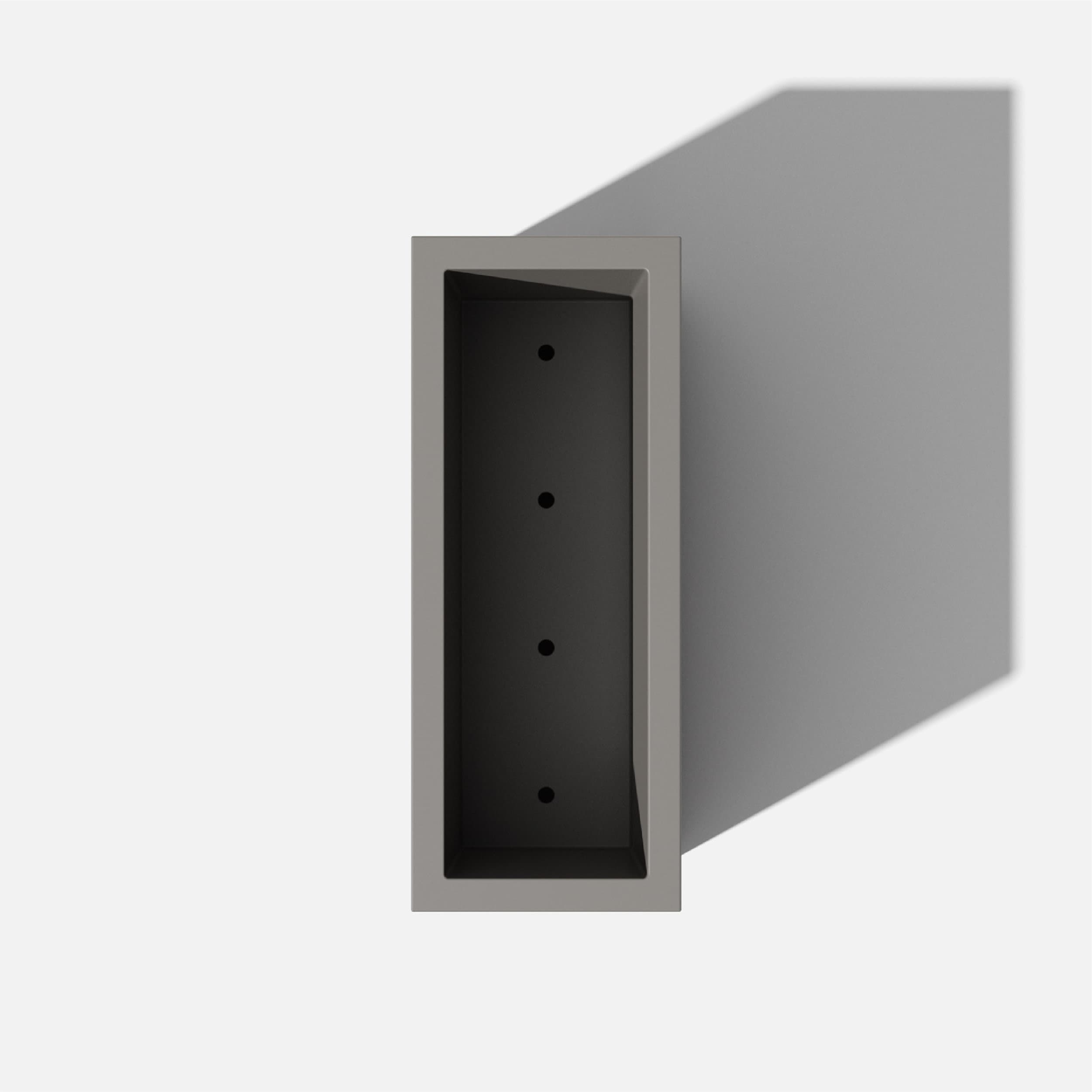 Gray Rectangular Polypropylene Outdoor Planter, 24" x 30"