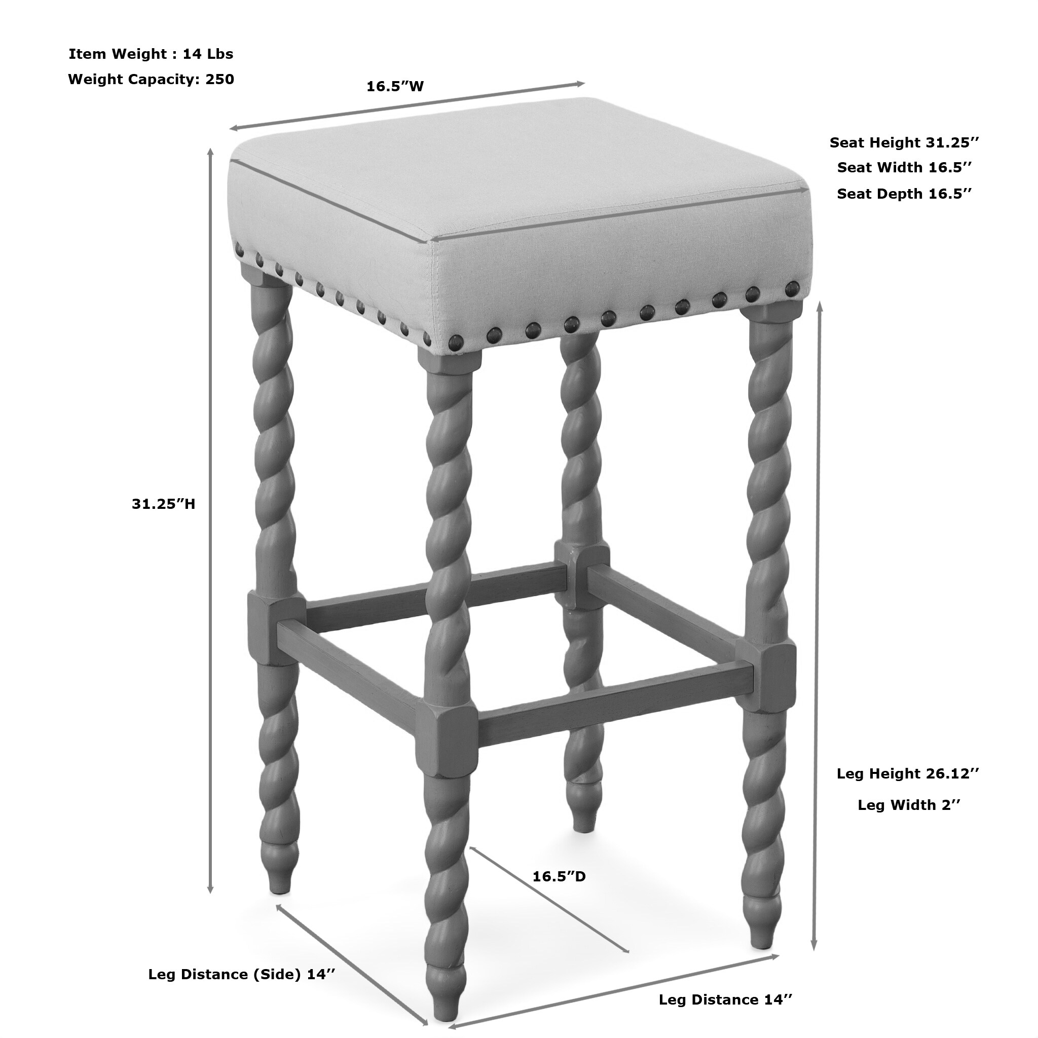 Carolina Cottage 3664-ESPBR stools - View #12