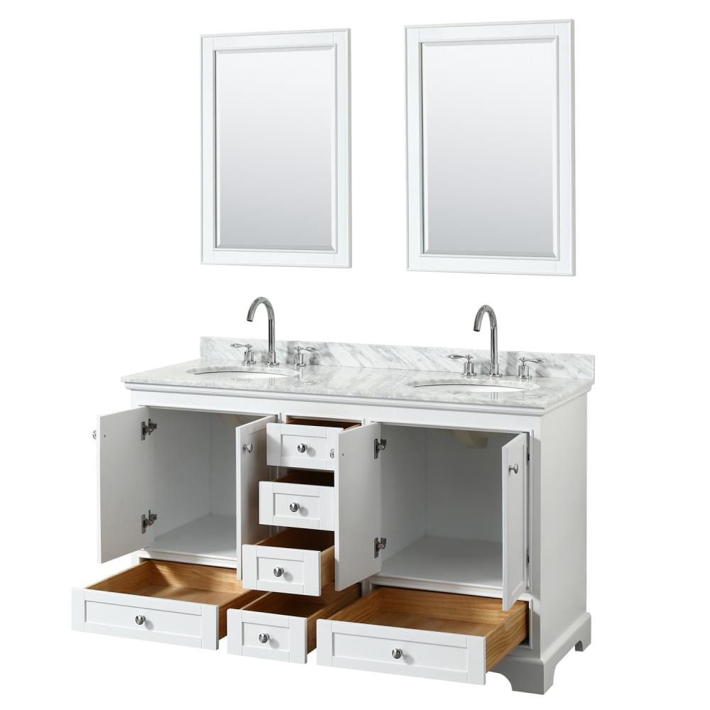 Wyndham Collection WCS202060DWHCMUNOM24 Bath-Vanity-Combo - View #2