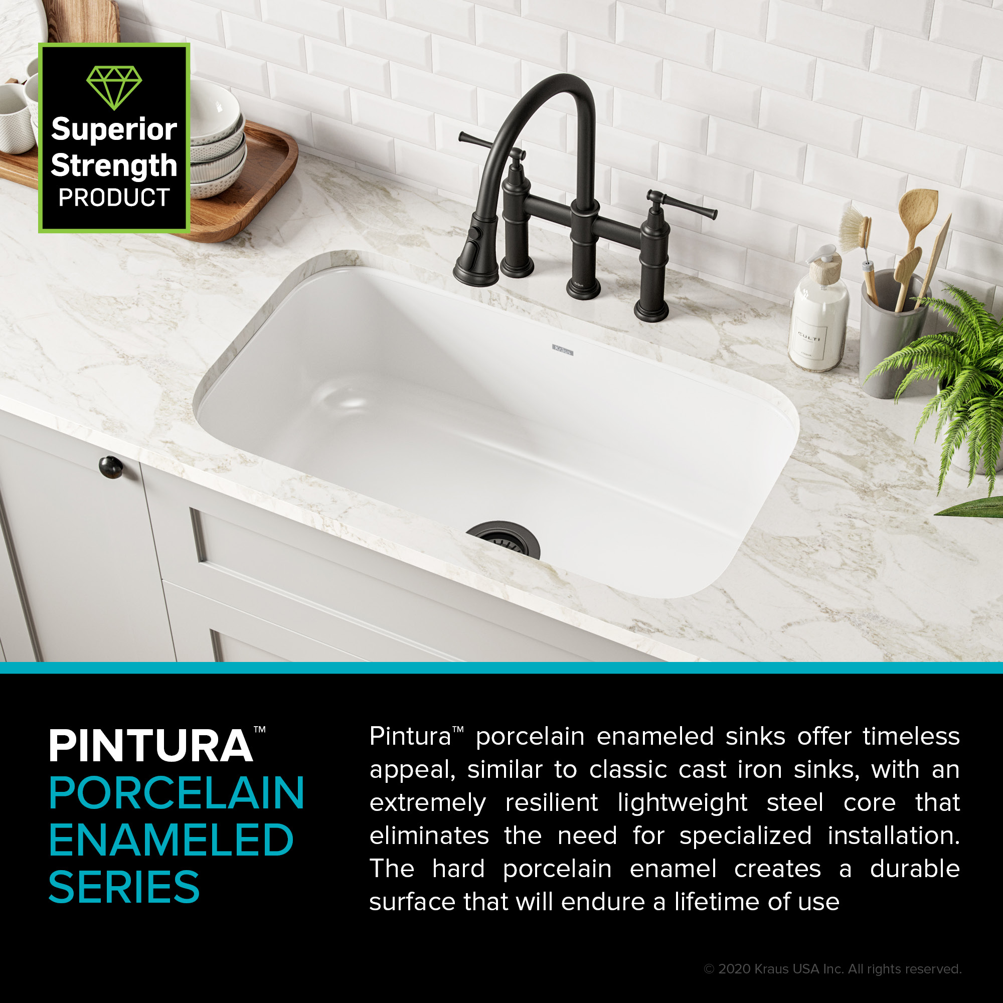 Kraus KEU14WHITE Kitchen-Sinks - View #5