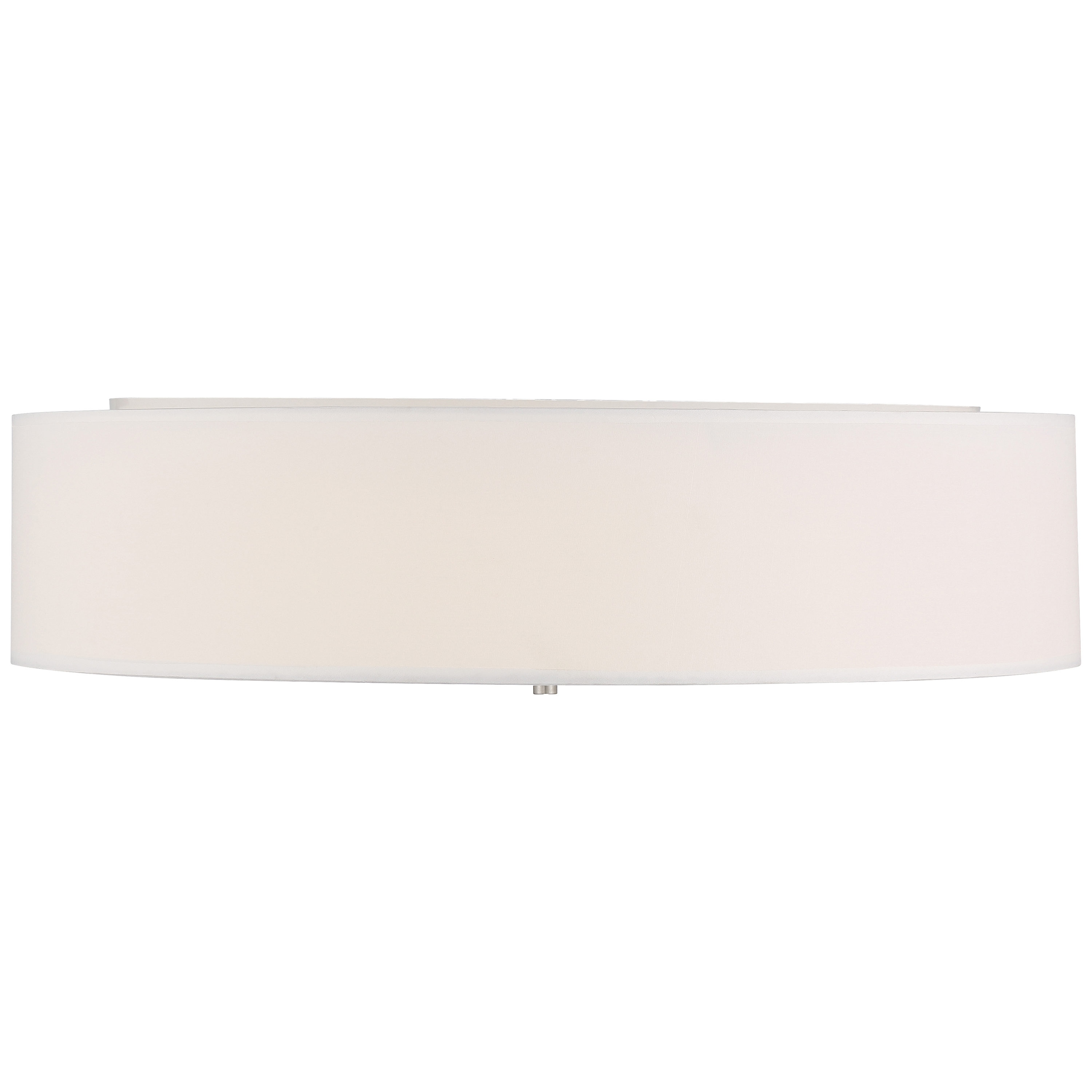 Sleek Brushed Steel LED Drum Flush Mount Ceiling Light