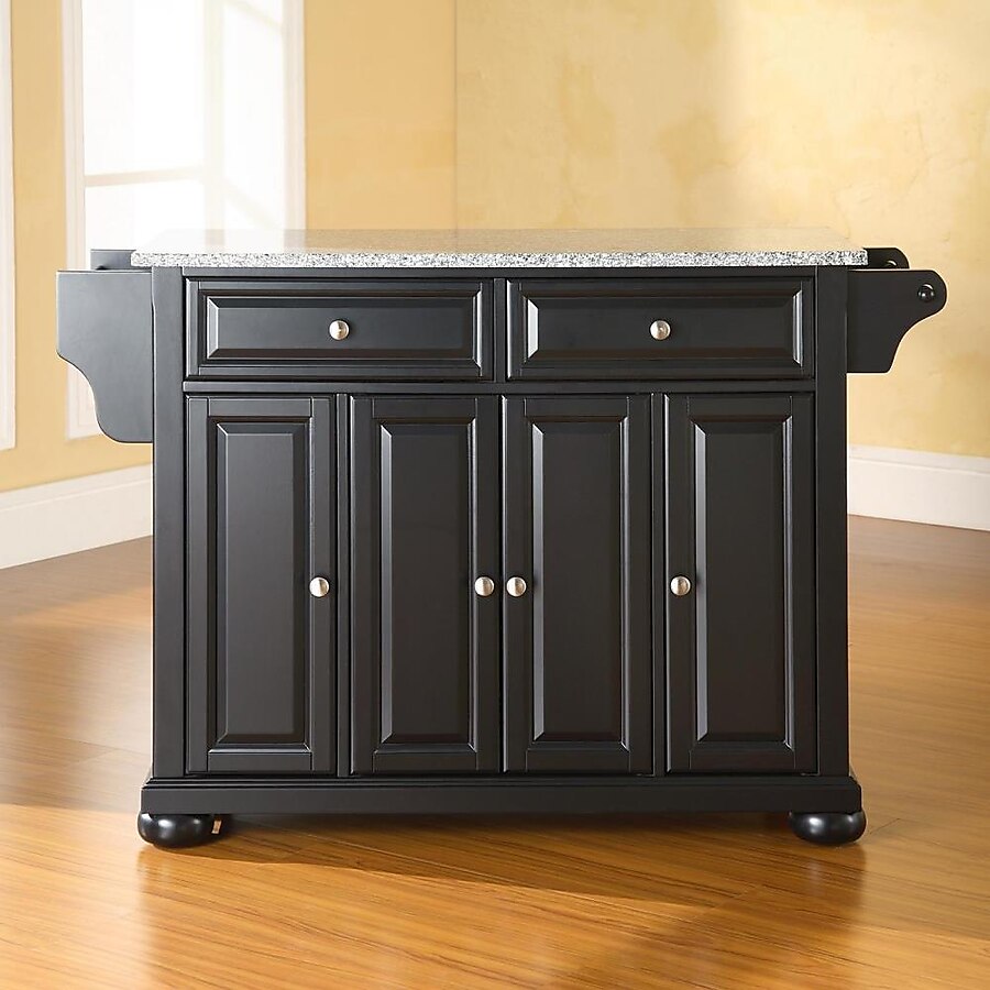 Crosley Furniture Black Composite Base with Composite Wood Top Kitchen Island (18-in x 52-in x 34-in) Crosley Furniture Black Composite Base with Composite Wood Top Kitchen Island (18-in x 52-in x 34-in)